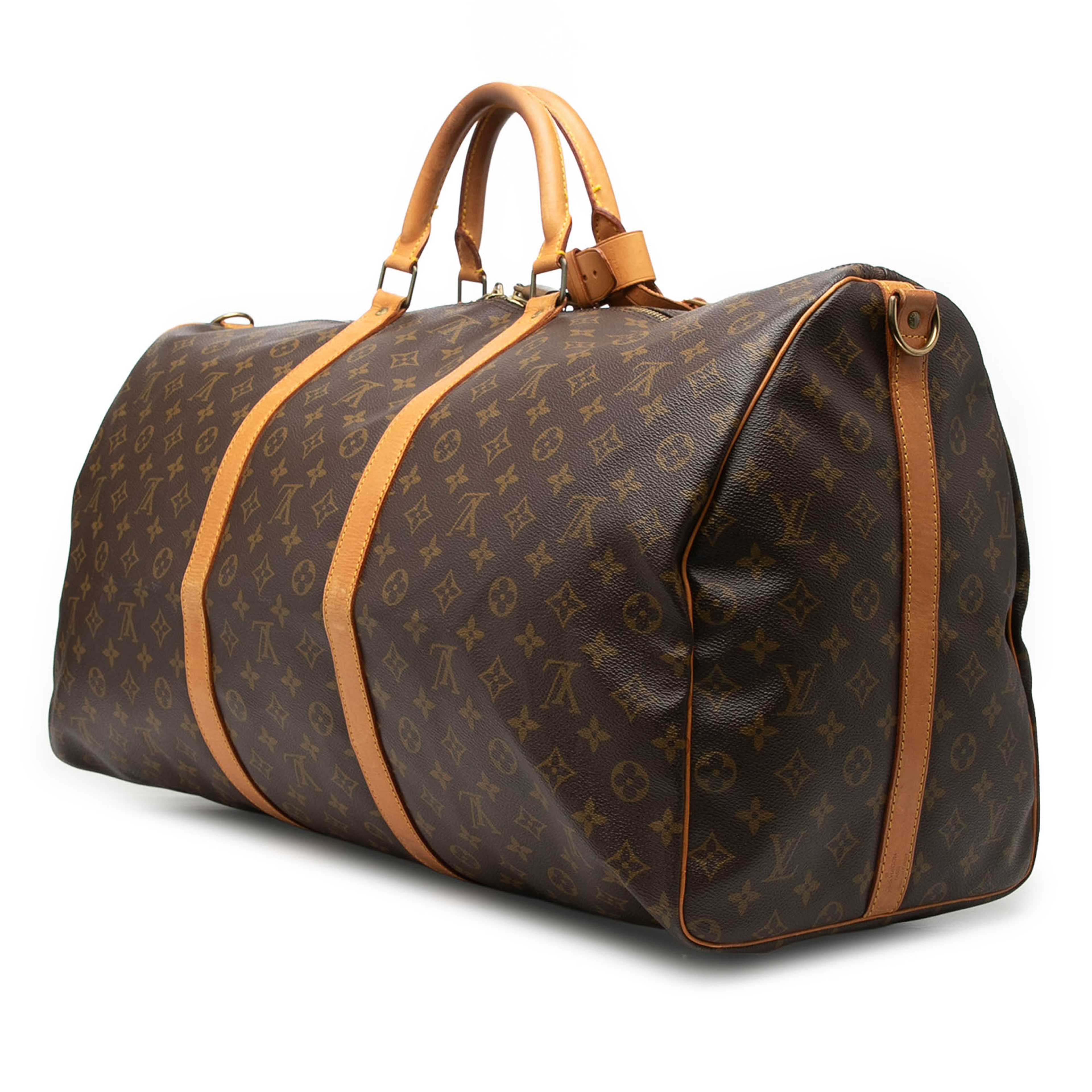 Louis Vuitton Monogram Keepall Bandouliere 60, från Luxclusif, i färgen brown. Klicka för att öppna bilden i stort format