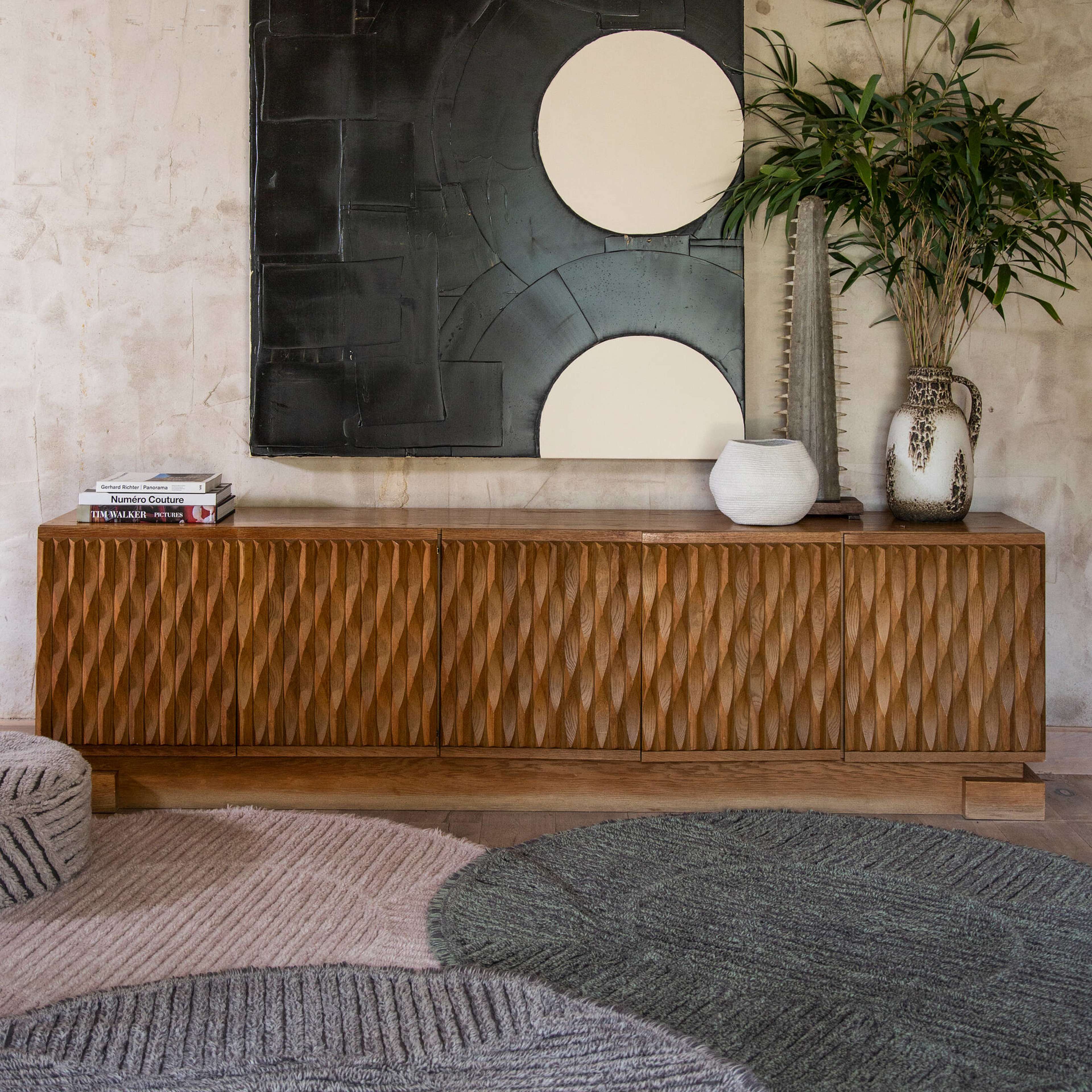 Tvättbar Ullmatta Woolable Round Fields Ø160 cm