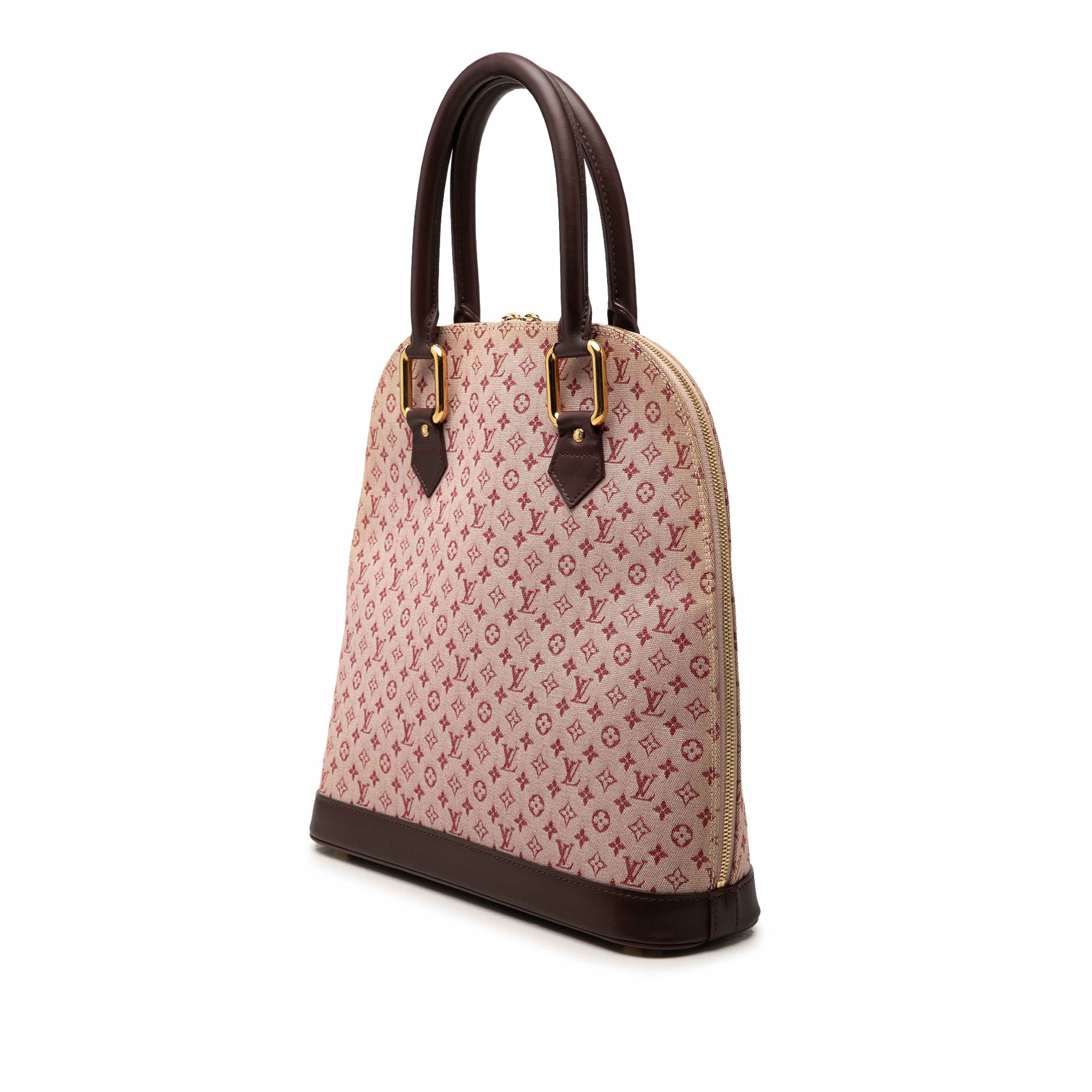 Louis Vuitton Monogram Mini Lin Alma Haut, från Luxclusif, i färgen rosa. Klicka för att öppna bilden i stort format