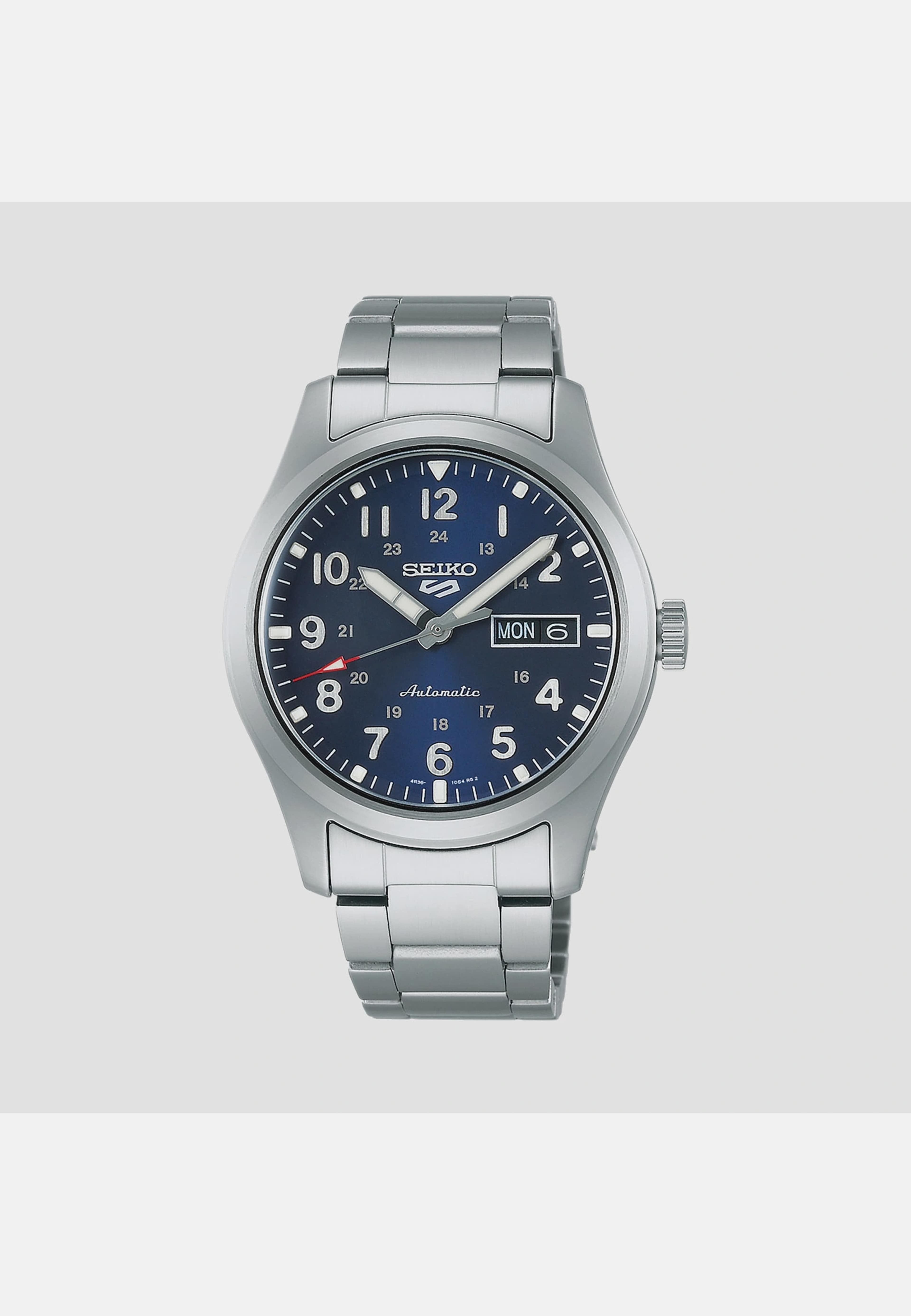 Seiko 5 Sports Automatic Blå/stål, Stållänk - Srpg29k1, från Seiko, i färgen 1. Klicka för att öppna bilden i stort format