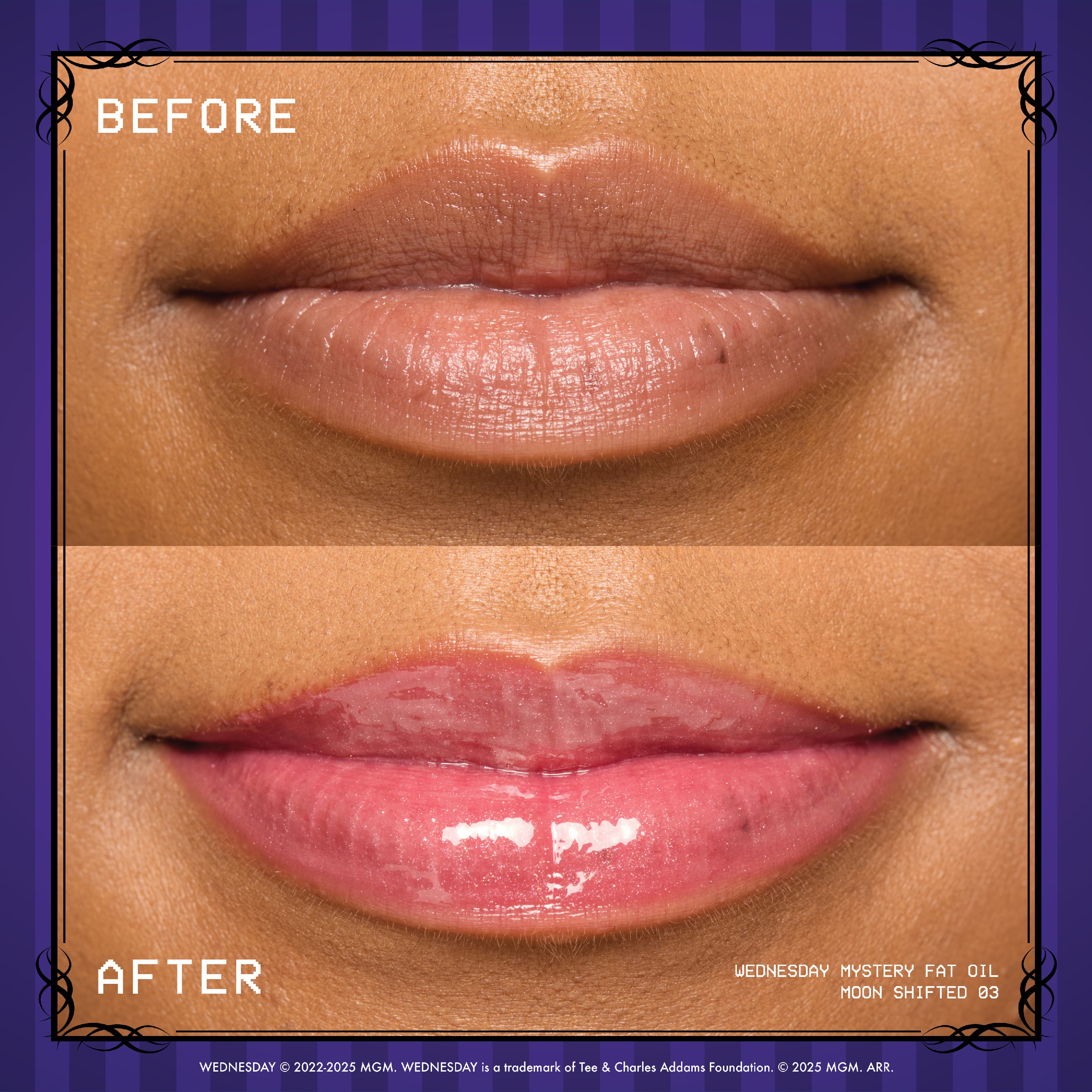 Wednesday Mystery Lip Oil, från NYX Professional Makeup, i färgen Thorned Pricked.