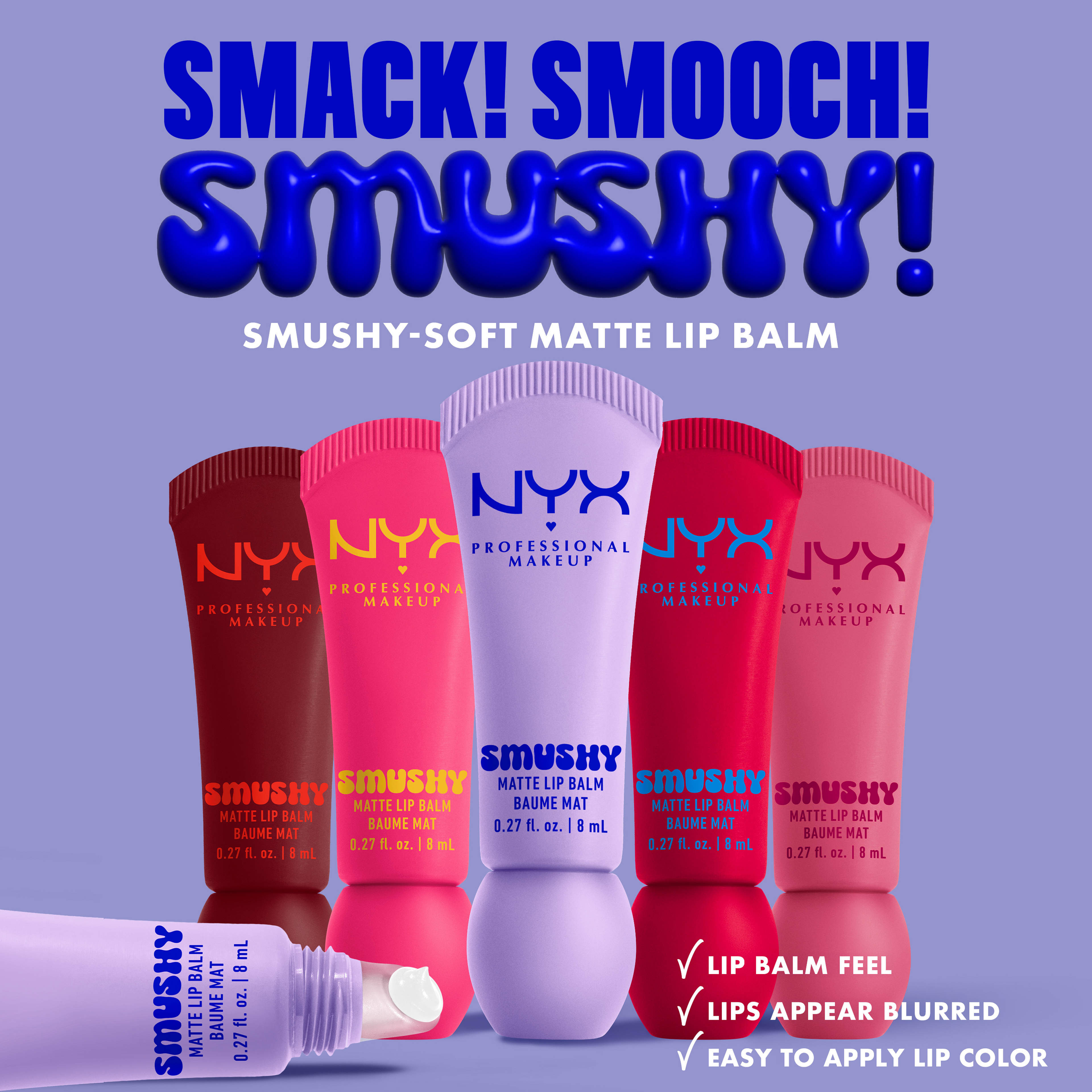 Smushy Matte Lip Balm, från NYX Professional Makeup, i färgen Shes Serving.