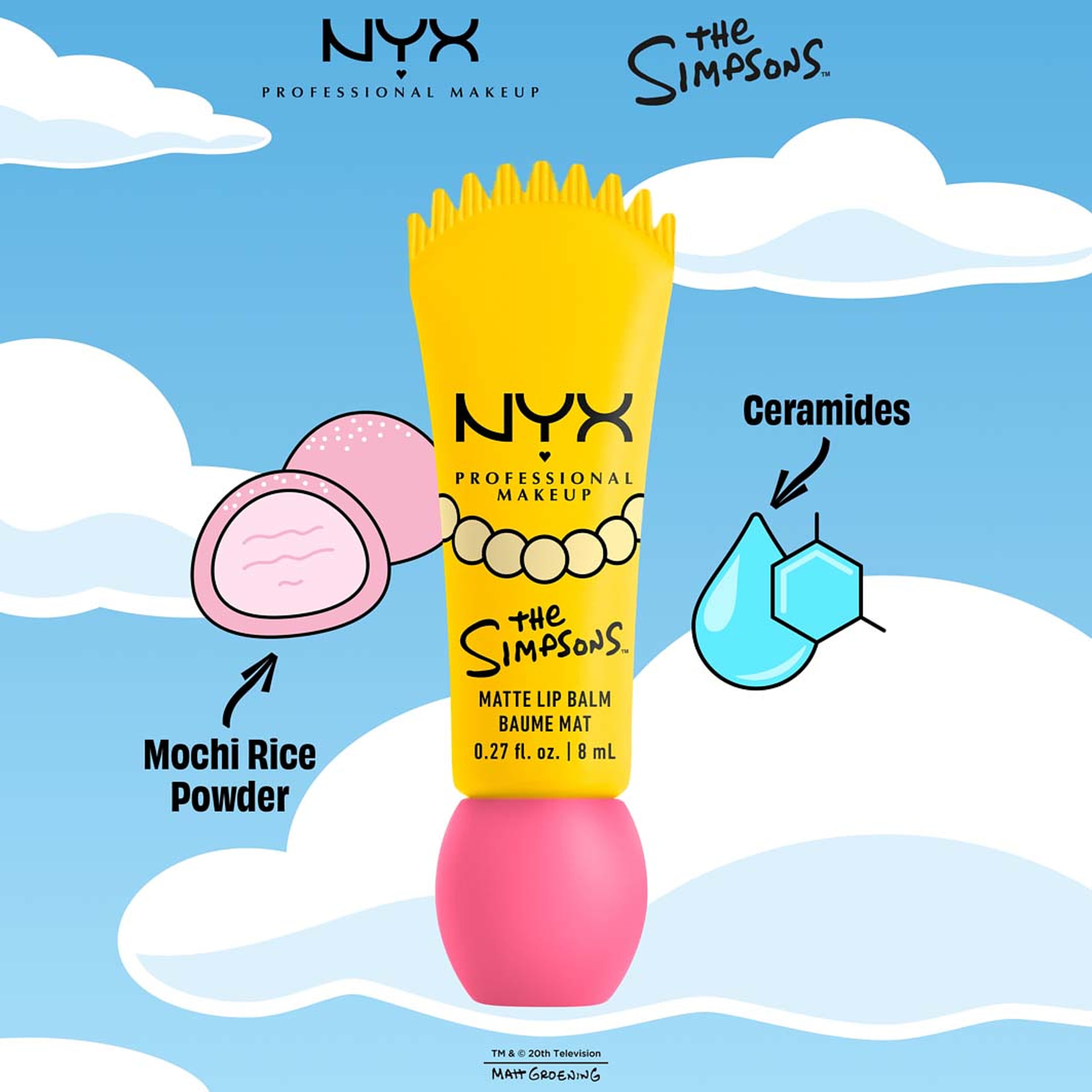 Simpsons Smushy Matte Lip Balm, från NYX Professional Makeup, i färgen 01. Klicka för att öppna bilden i stort format