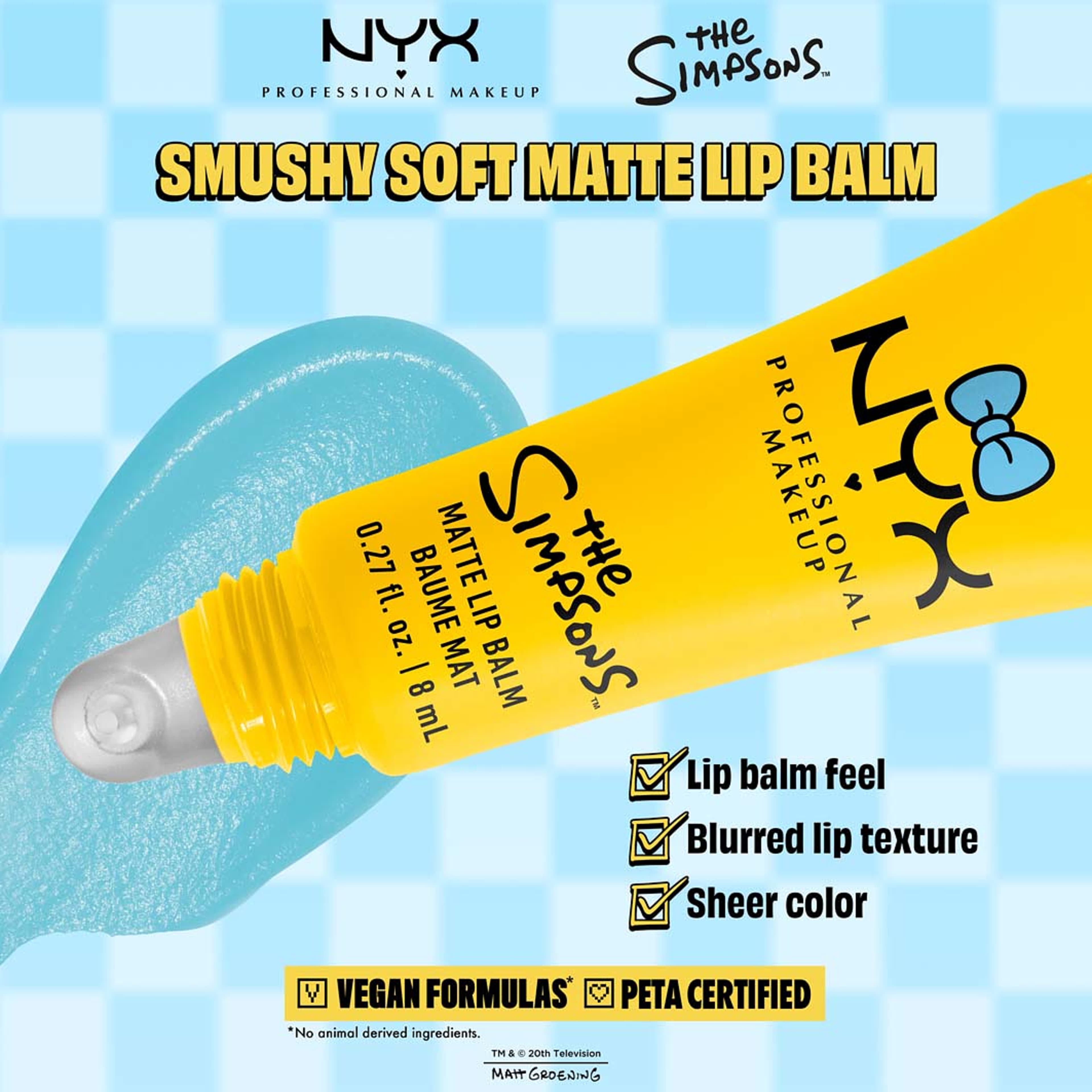 Simpsons Smushy Matte Lip Balm, från NYX Professional Makeup, i färgen 03. Klicka för att öppna bilden i stort format