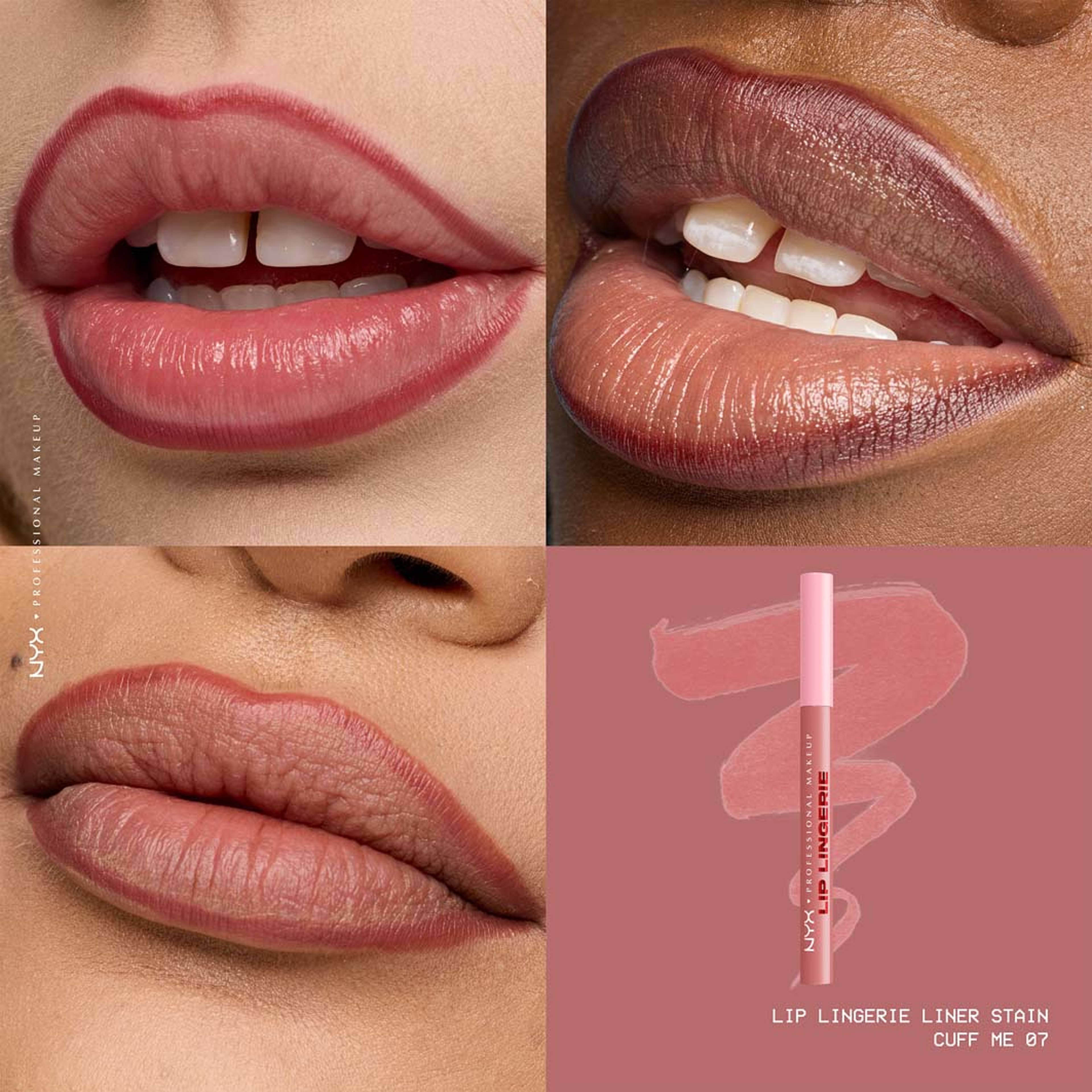 Lip Lingerie Liner Stain, från NYX Professional Makeup, i färgen Cuff Me. Klicka för att öppna bilden i stort format