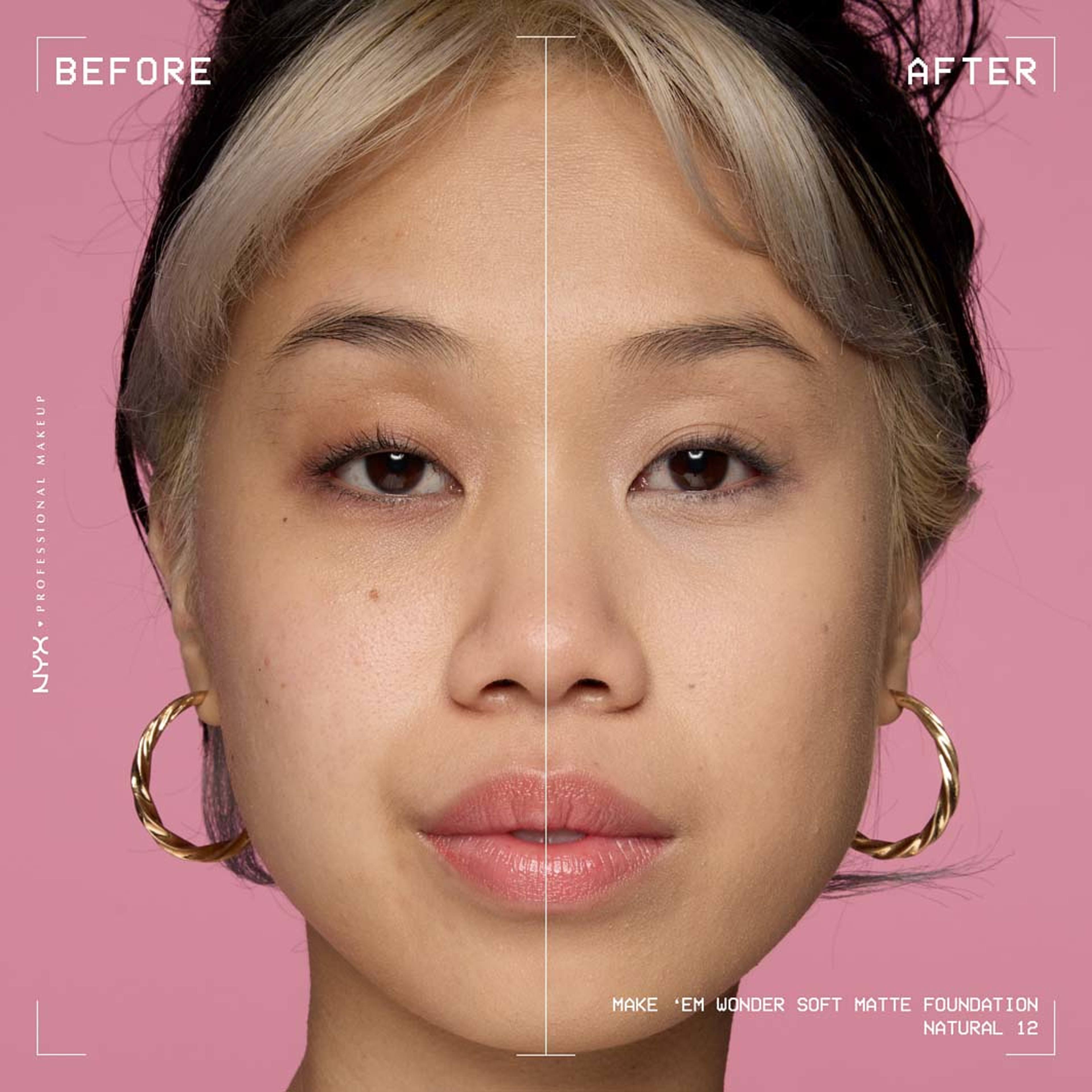 Make'em Wonder foundation, från NYX Professional Makeup, i färgen Natural. Klicka för att öppna bilden i stort format