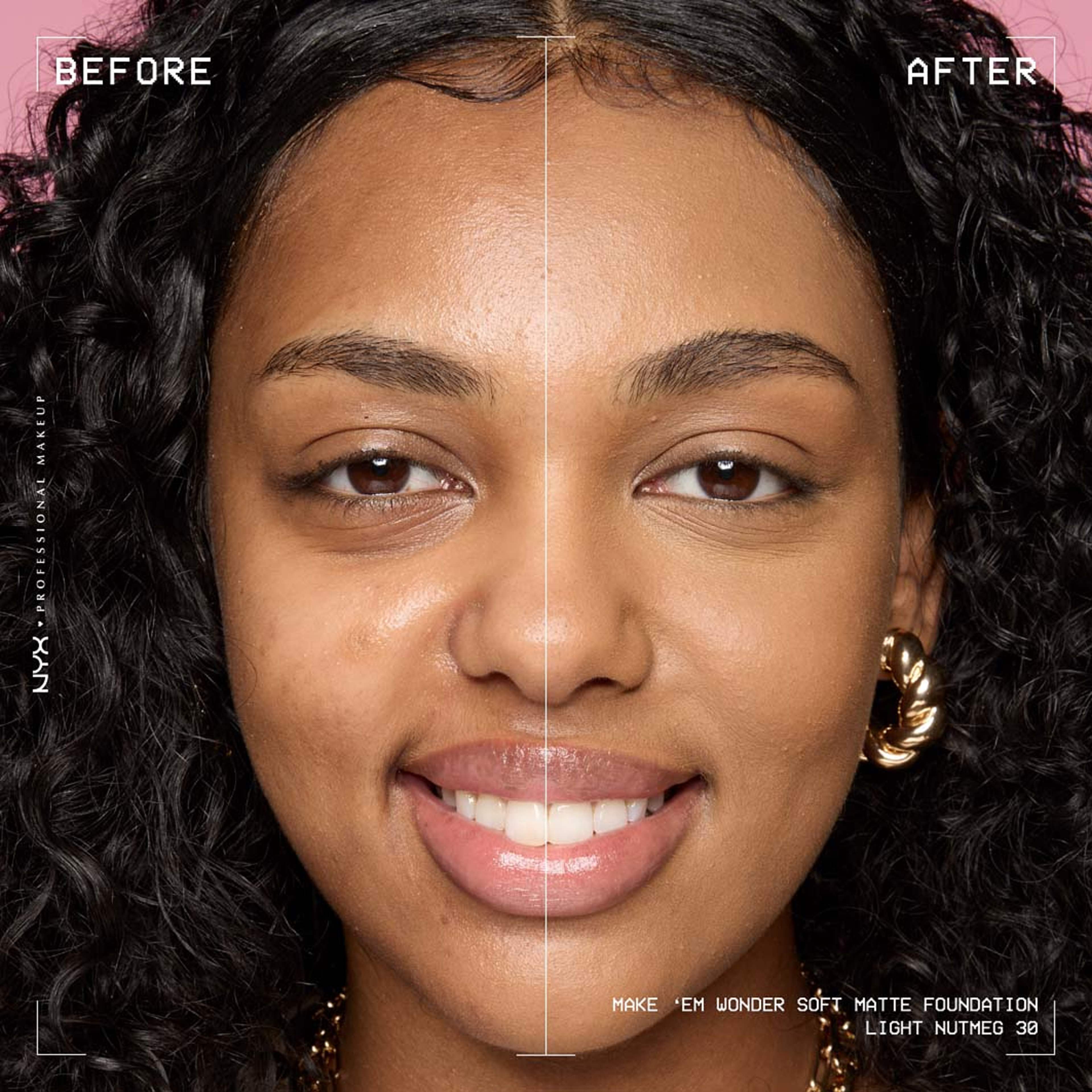 Make'em Wonder foundation, från NYX Professional Makeup, i färgen Light Nutmeg. Klicka för att öppna bilden i stort format