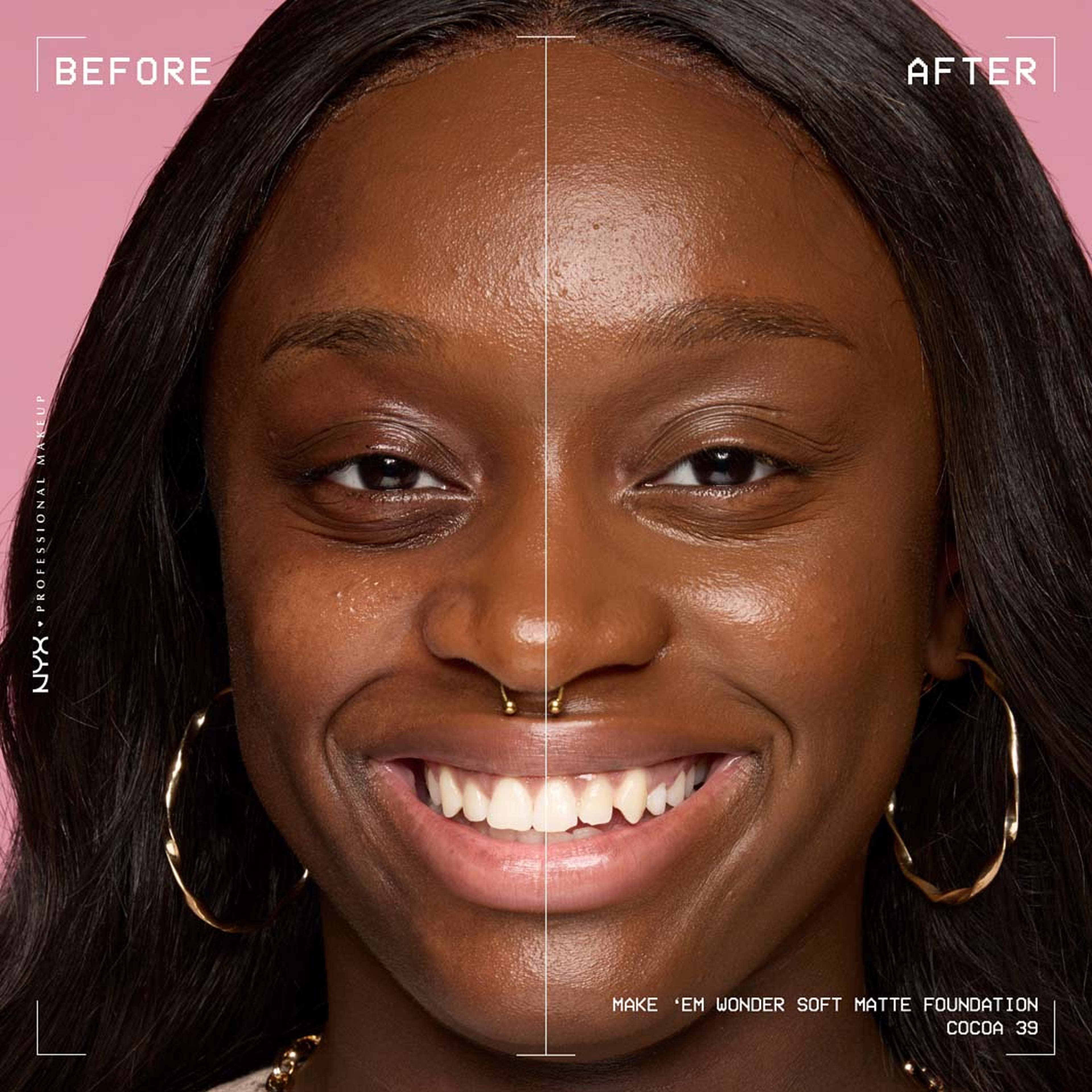 Make'em Wonder foundation, från NYX Professional Makeup, i färgen Cocoa. Klicka för att öppna bilden i stort format