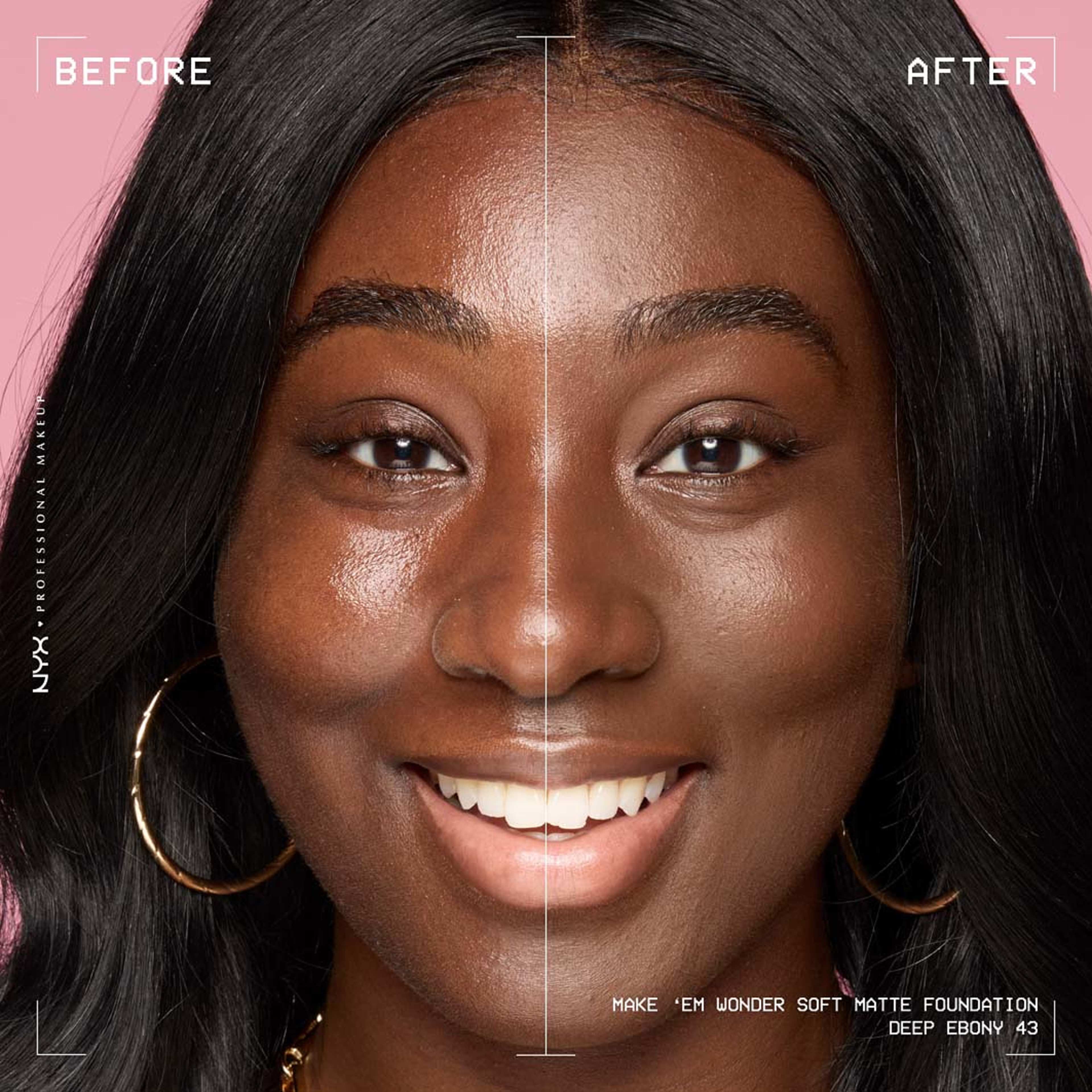 Make'em Wonder foundation, från NYX Professional Makeup, i färgen Deep Ebony. Klicka för att öppna bilden i stort format