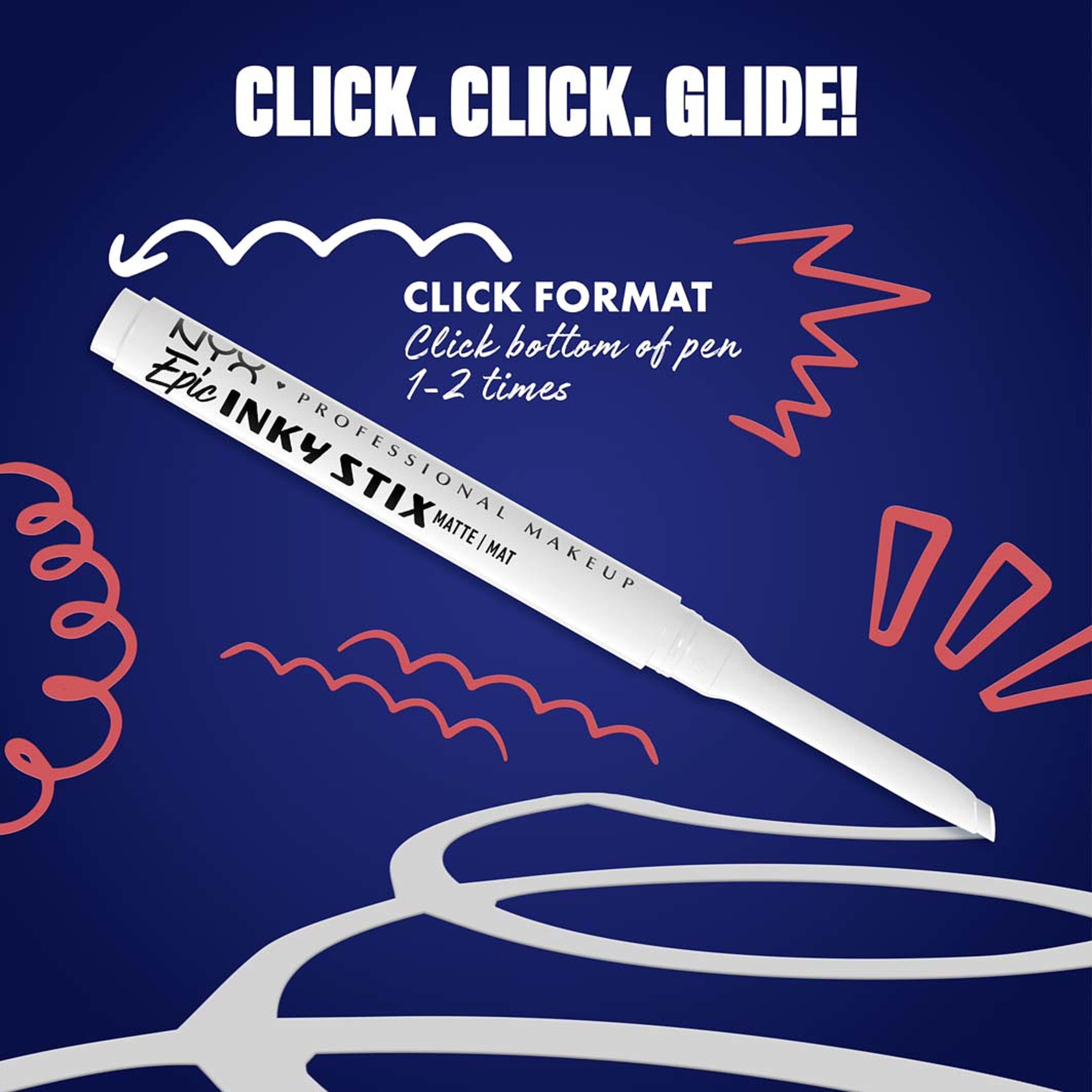 Epic Inky Stix, från NYX Professional Makeup, i färgen Wired White. Klicka för att öppna bilden i stort format