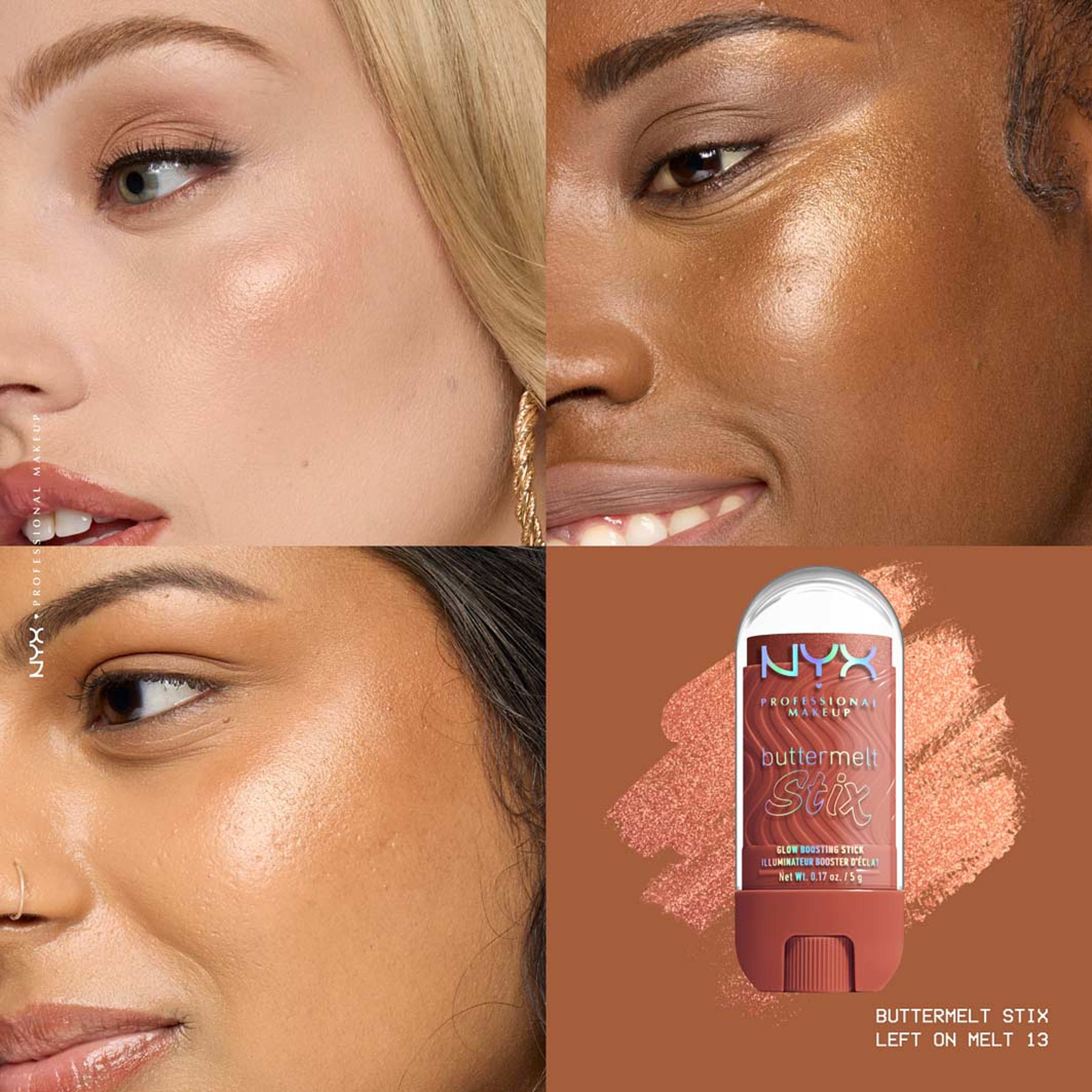 Buttermelt Glow Boosting Highlighter Stix, från NYX Professional Makeup, i färgen Left On Melt. Klicka för att öppna bilden i stort format