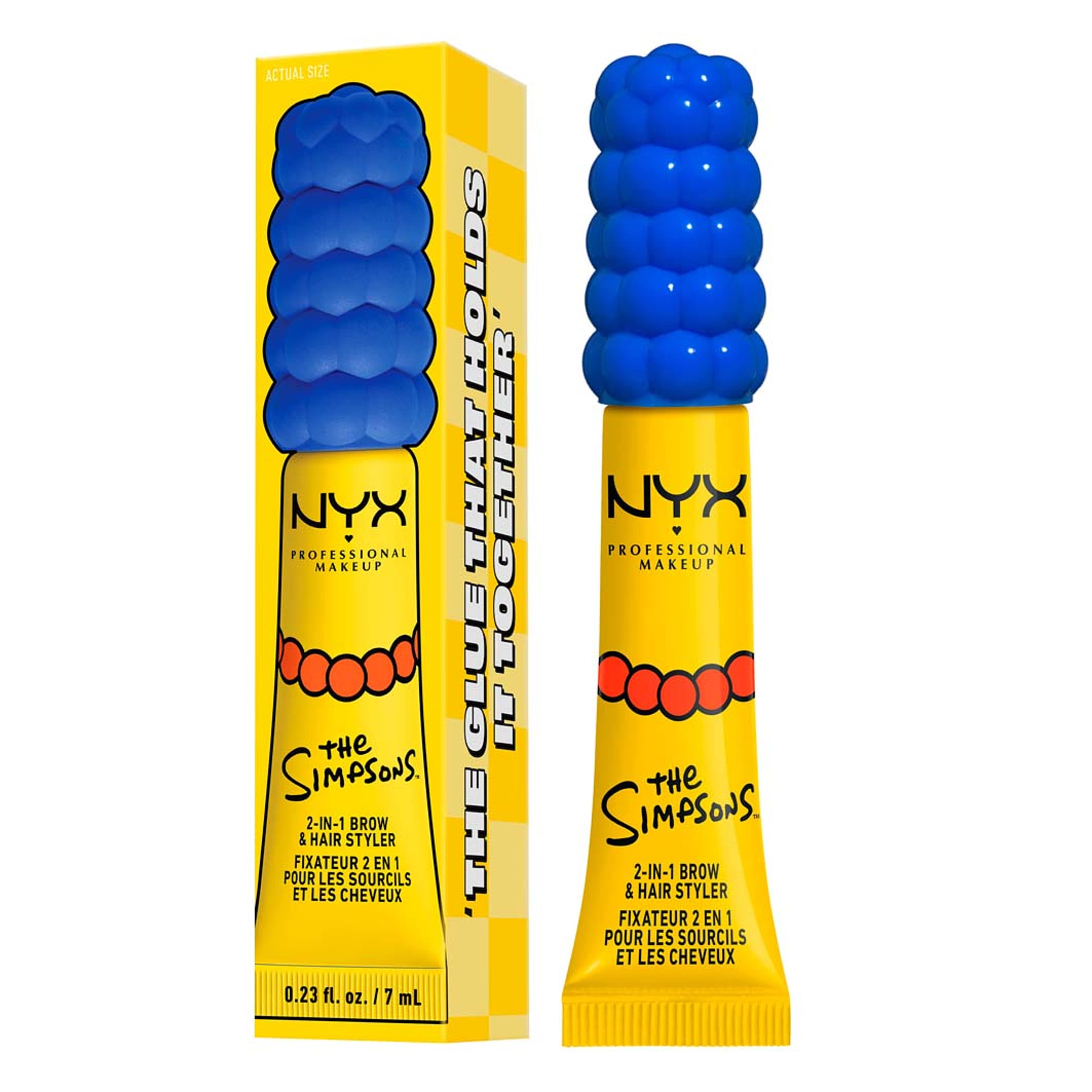 Marge Simpson Mega Glue 2-in-1 Brow & Hair Styler, från NYX Professional Makeup. Klicka för att öppna bilden i stort format