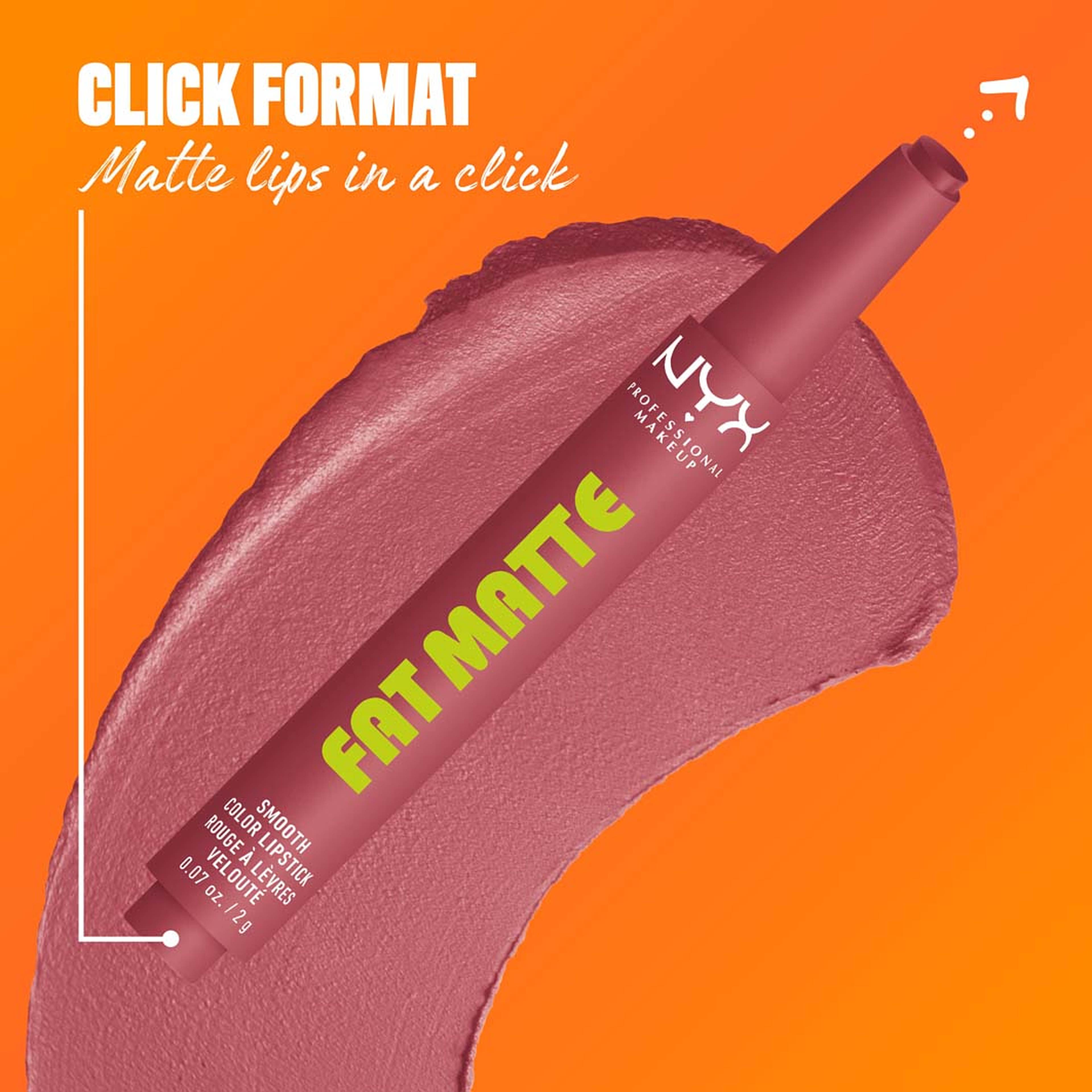 Fat Matte Slick Click Lip balm, från NYX Professional Makeup, i färgen Blush Blanket. Klicka för att öppna bilden i stort format