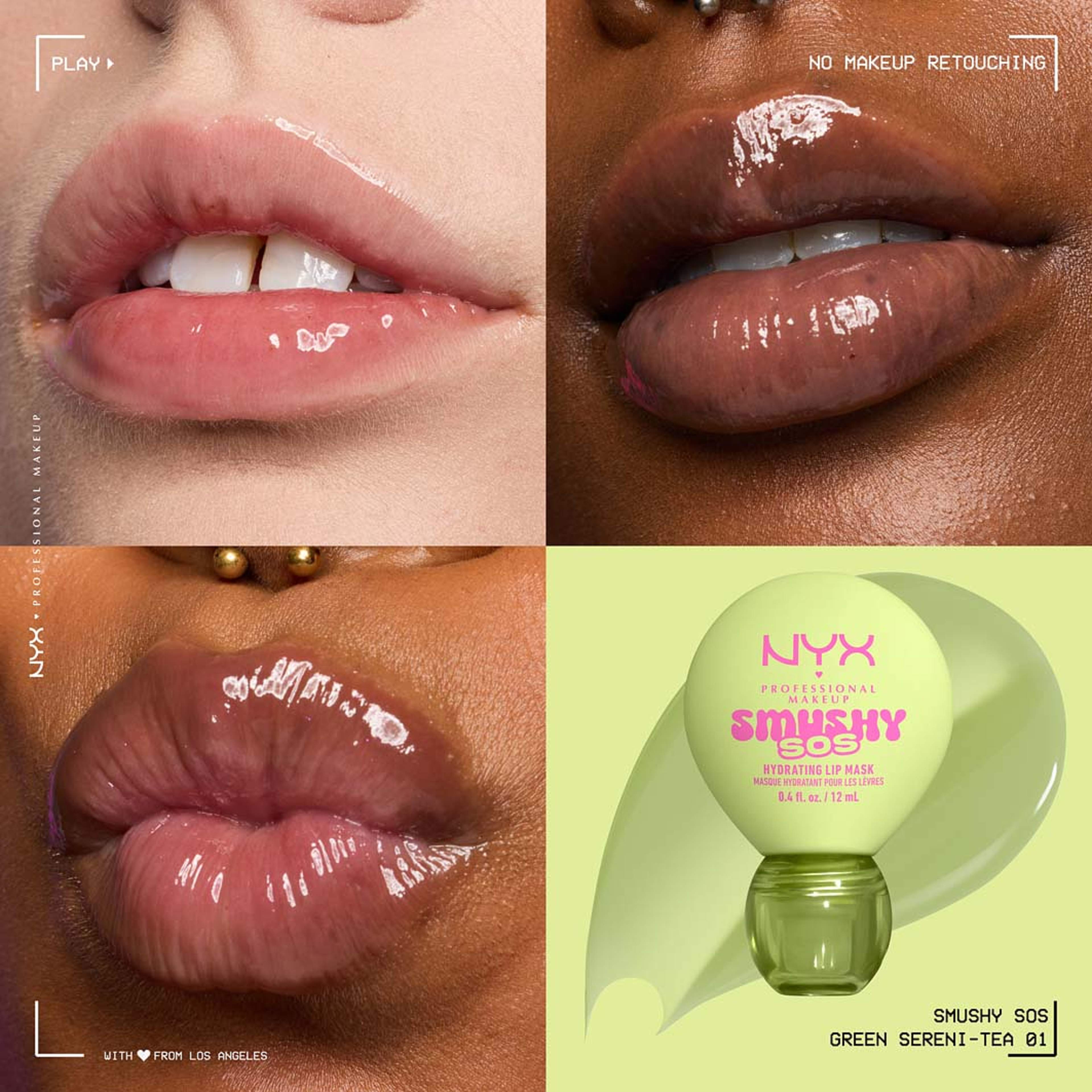 Smushy SOS Lip Mask, från NYX Professional Makeup, i färgen Green Sereni-tea. Klicka för att öppna bilden i stort format