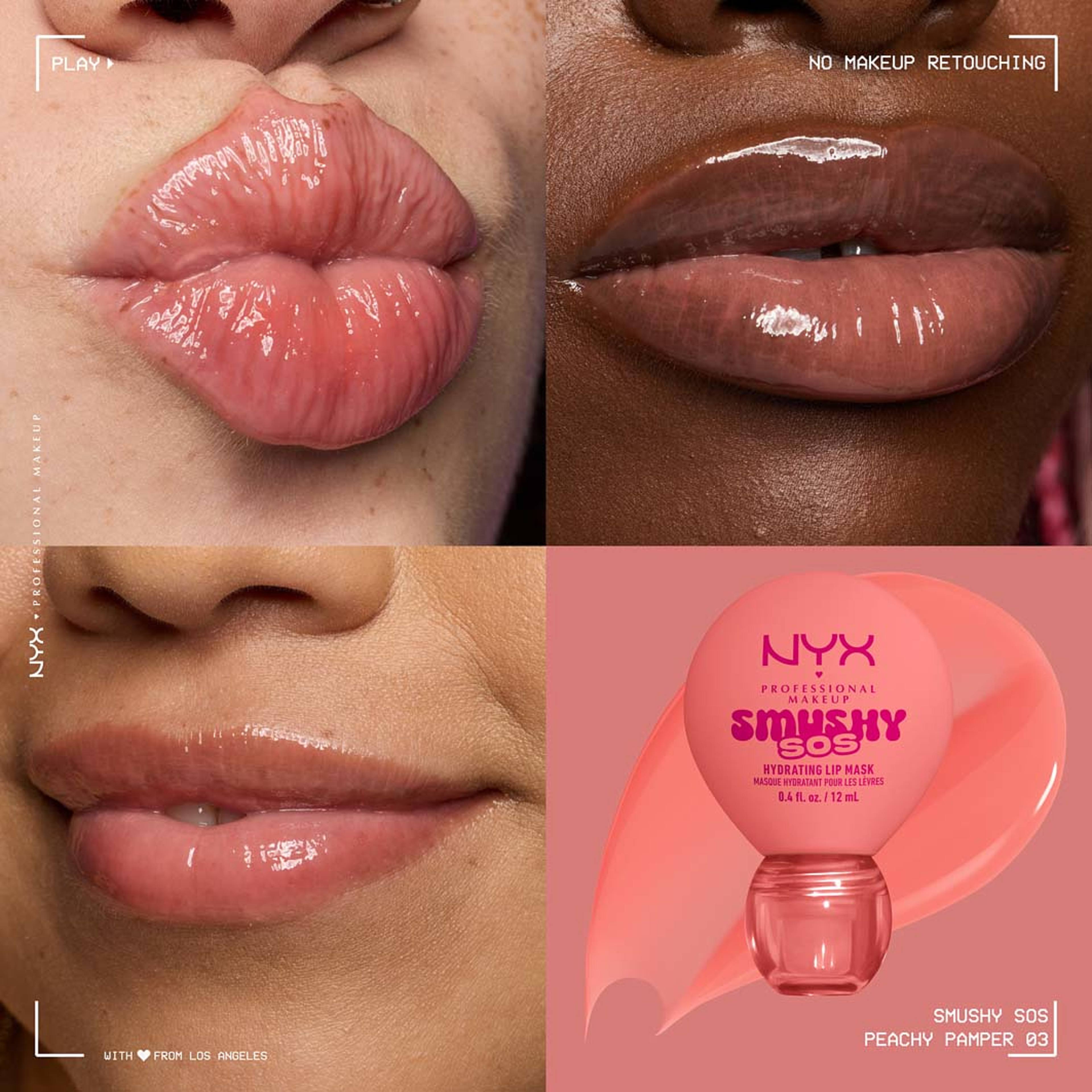 Smushy SOS Lip Mask, från NYX Professional Makeup, i färgen Peachy Pamper. Klicka för att öppna bilden i stort format
