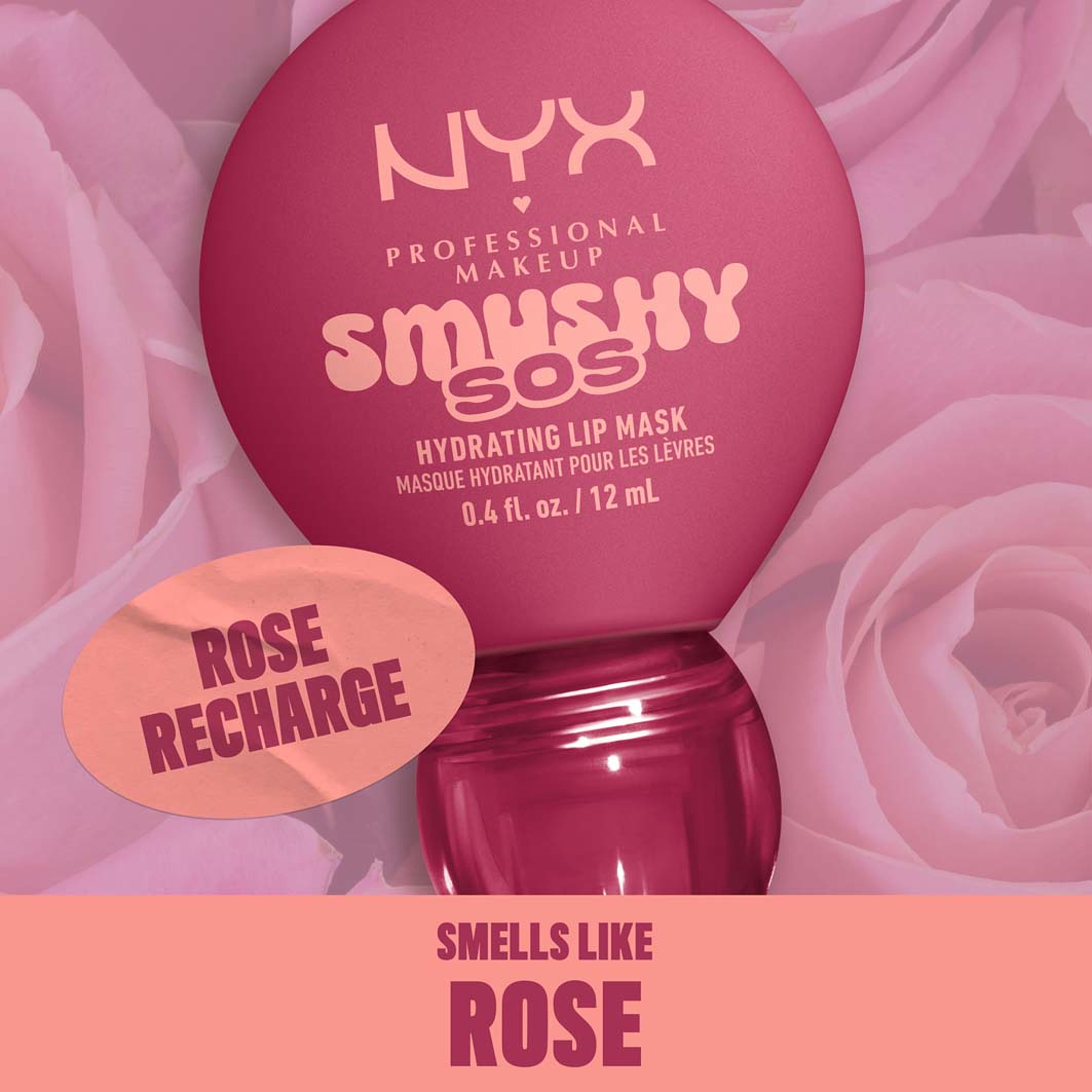Smushy SOS Lip Mask, från NYX Professional Makeup, i färgen Rose Recharge. Klicka för att öppna bilden i stort format