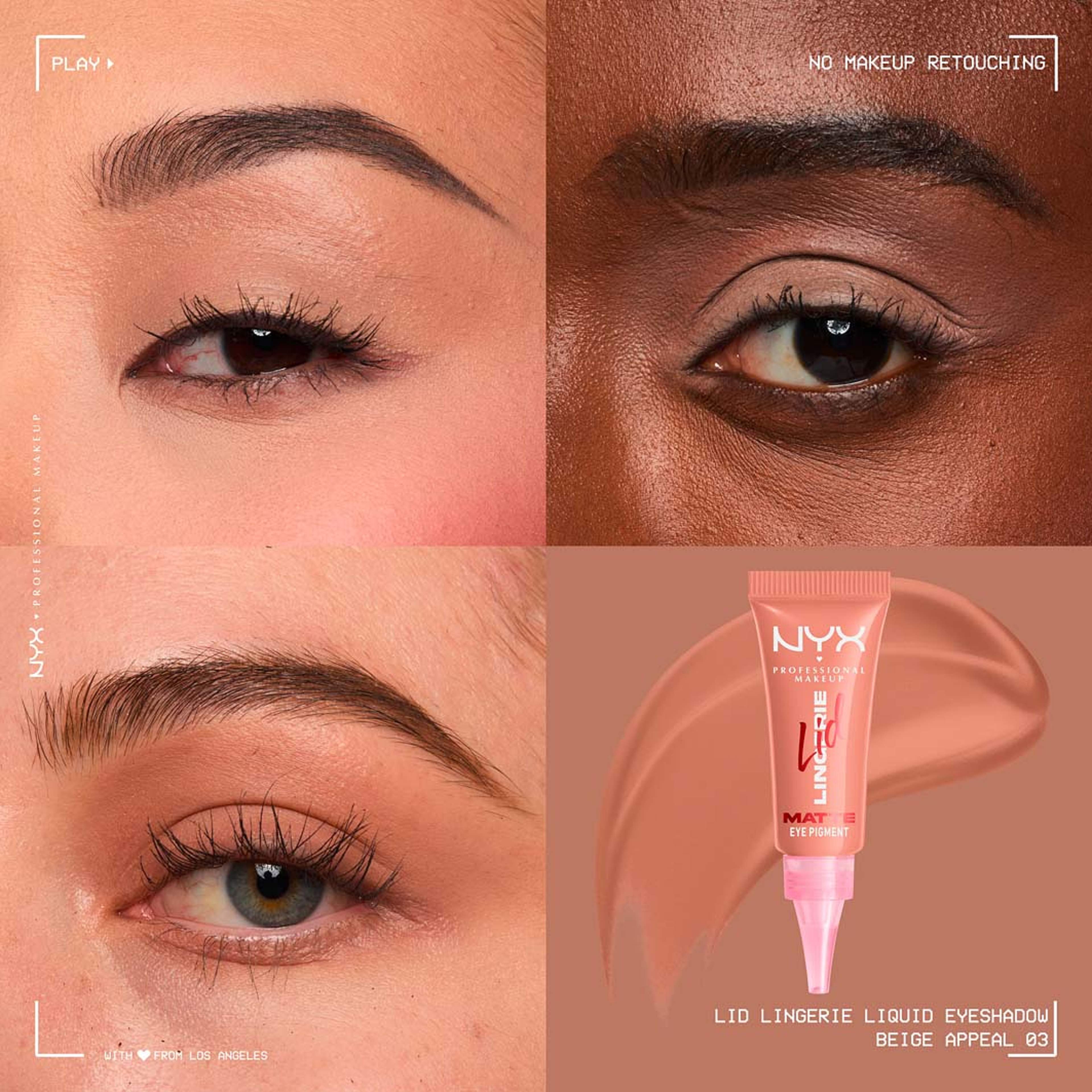 Lid Lingerie Liquid Eye shadow, från NYX Professional Makeup, i färgen Beige Appeal. Klicka för att öppna bilden i stort format