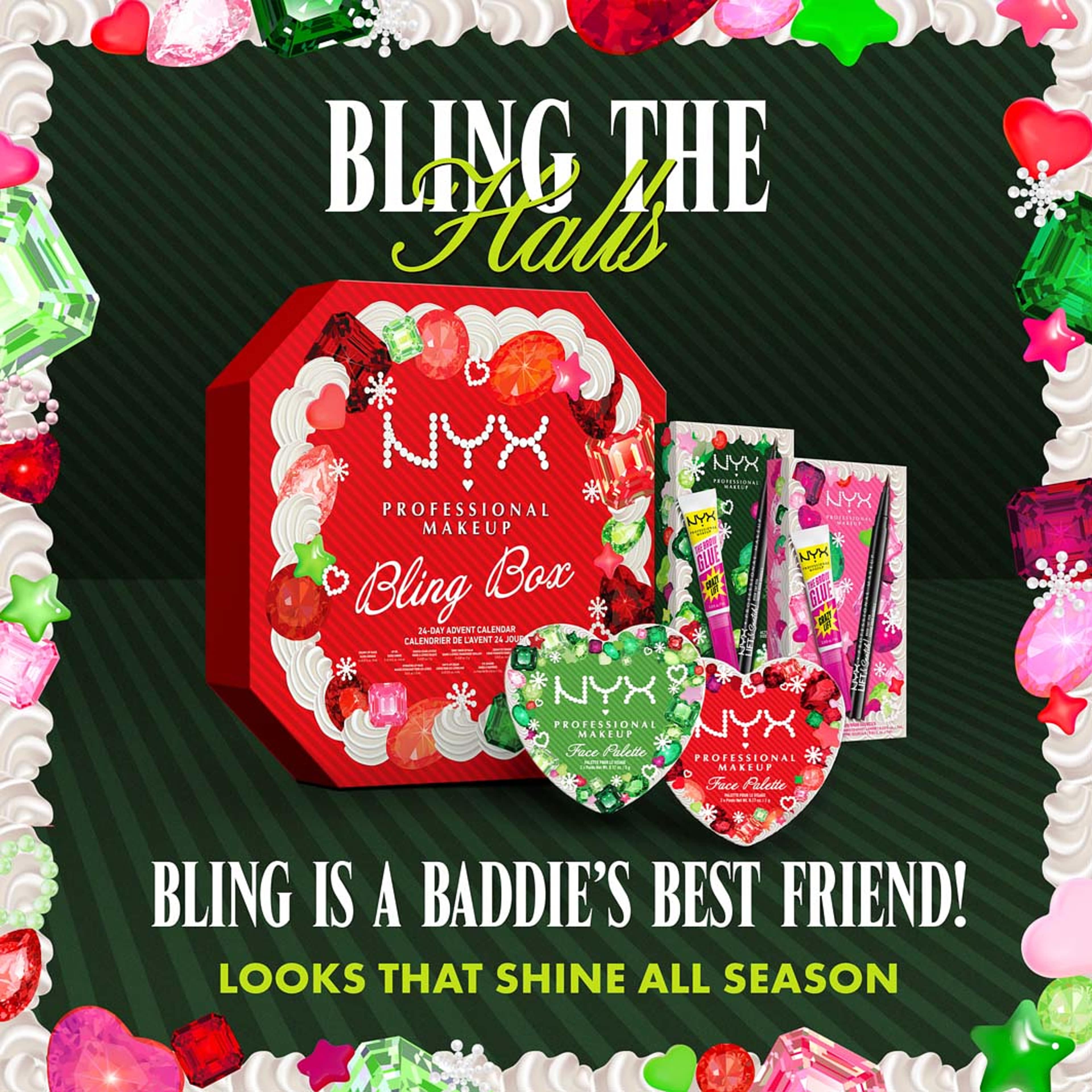 Professional Makeup, Bling Box 24 dagars julkalender, från NYX Professional Makeup. Klicka för att öppna bilden i stort format
