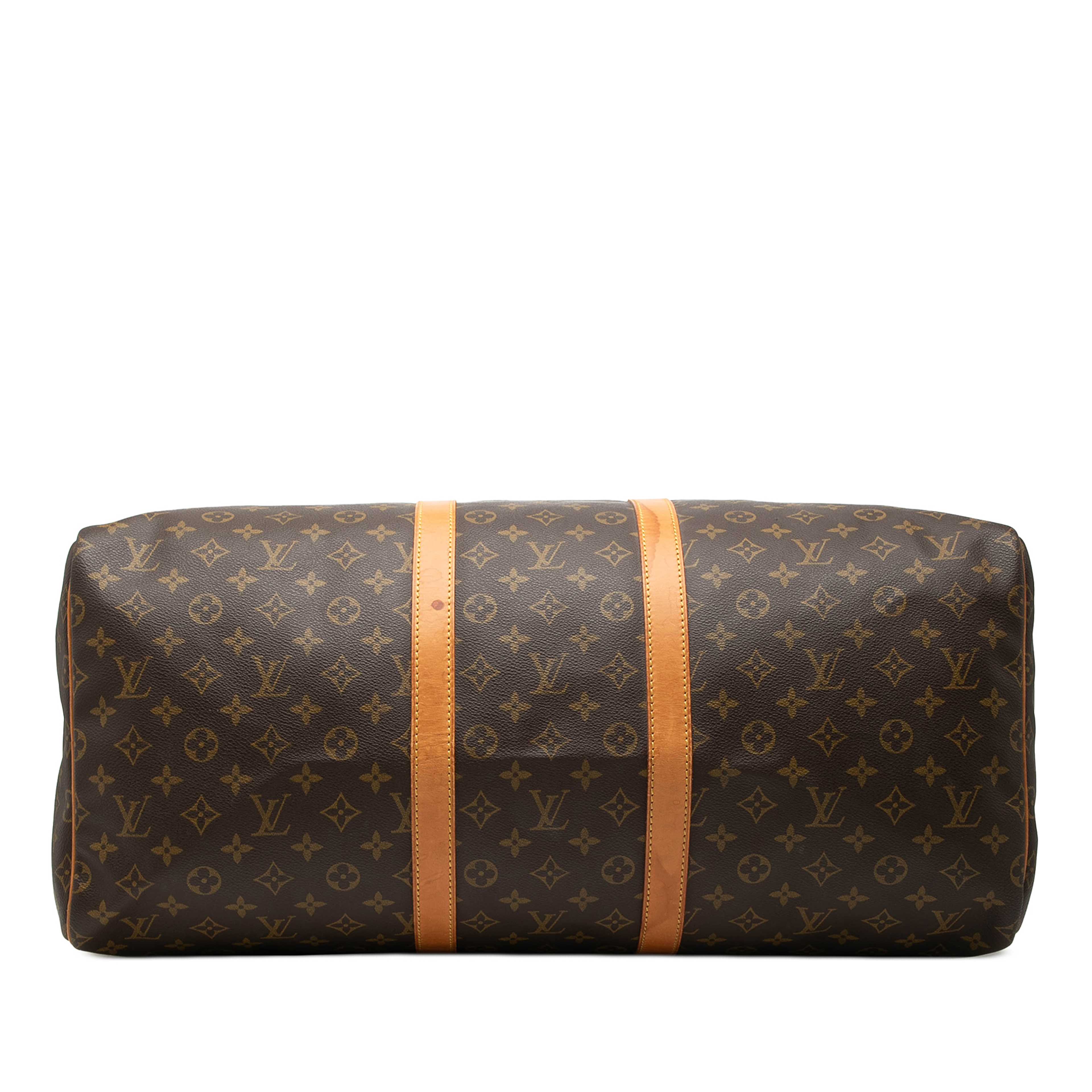 Louis Vuitton Monogram Keepall 55, från Luxclusif, i färgen brun. Klicka för att öppna bilden i stort format
