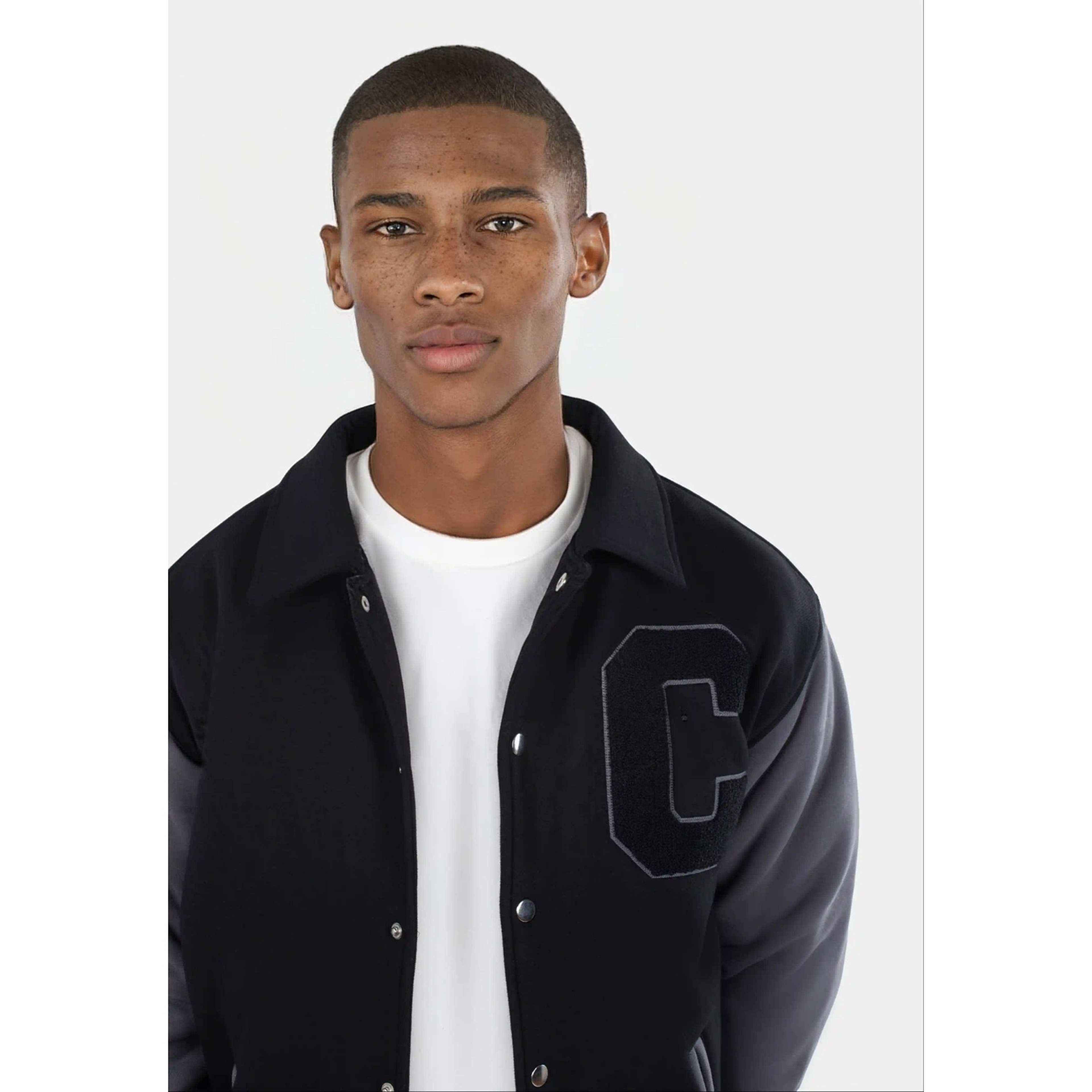 Jason Varsity Jacket - Dark Grey