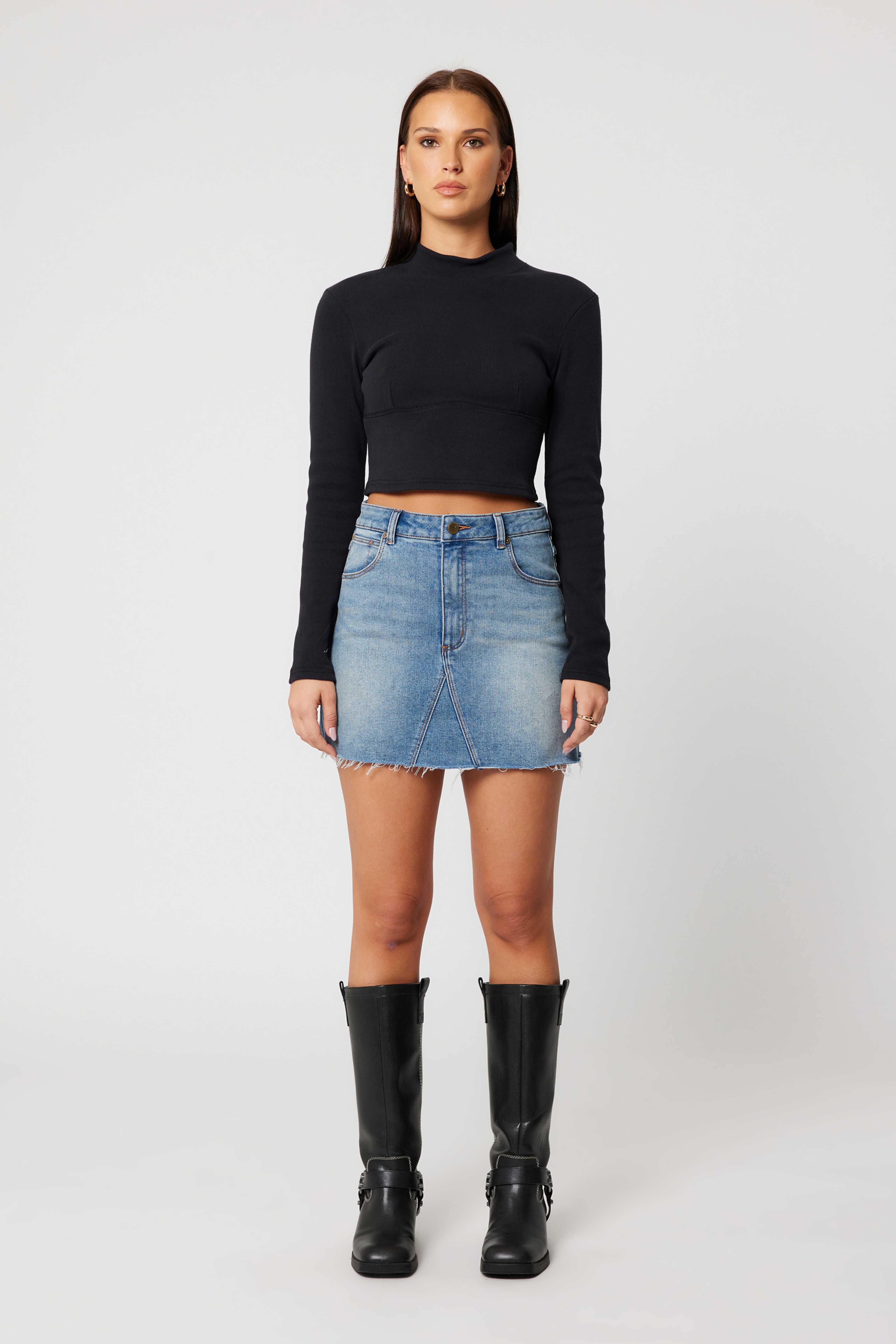Aline Skirt Giseletint Mid Blue