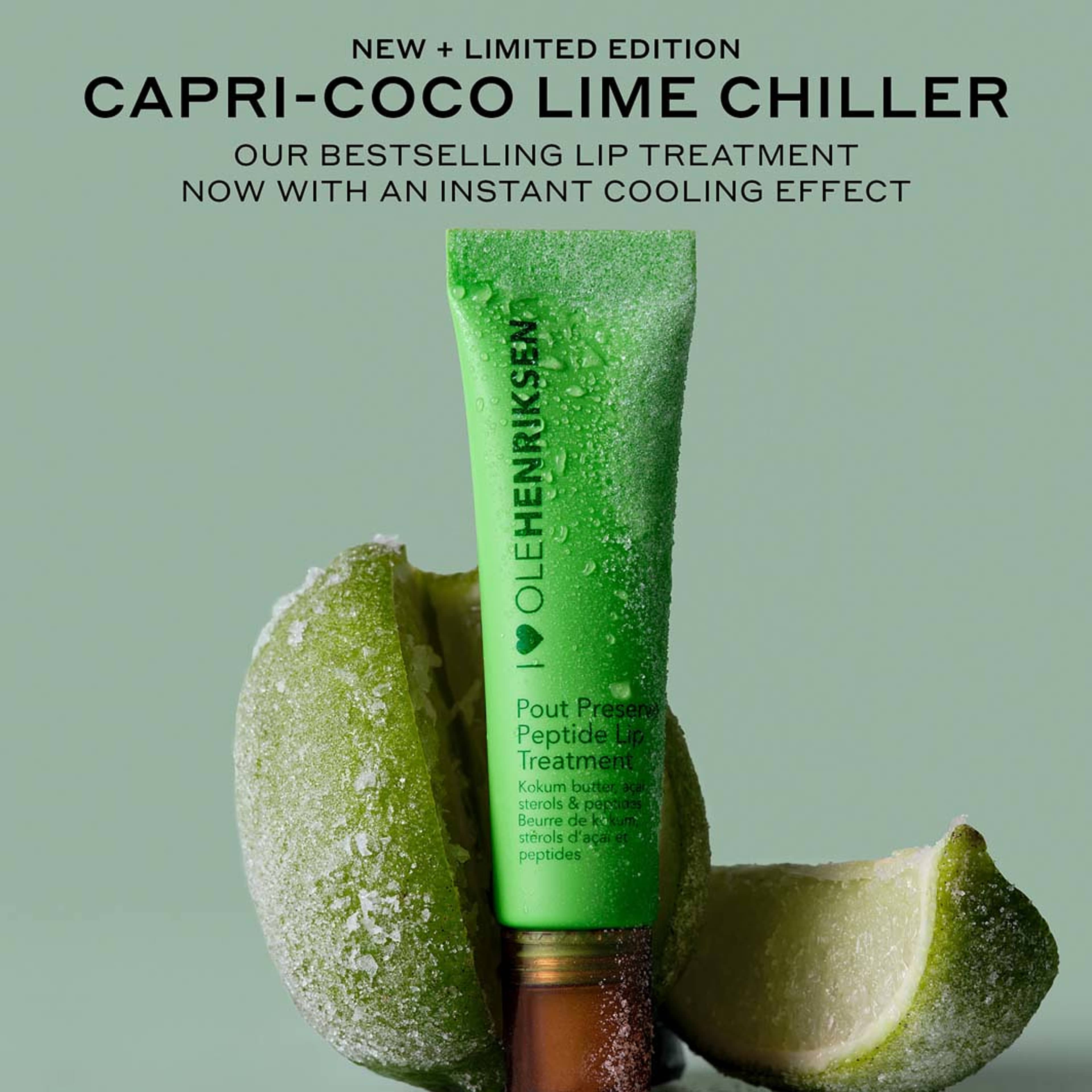 Lip Treatment Pout Preserve Chiller Guava, från Ole Henriksen, i färgen Lime Coconut. Klicka för att öppna bilden i stort format