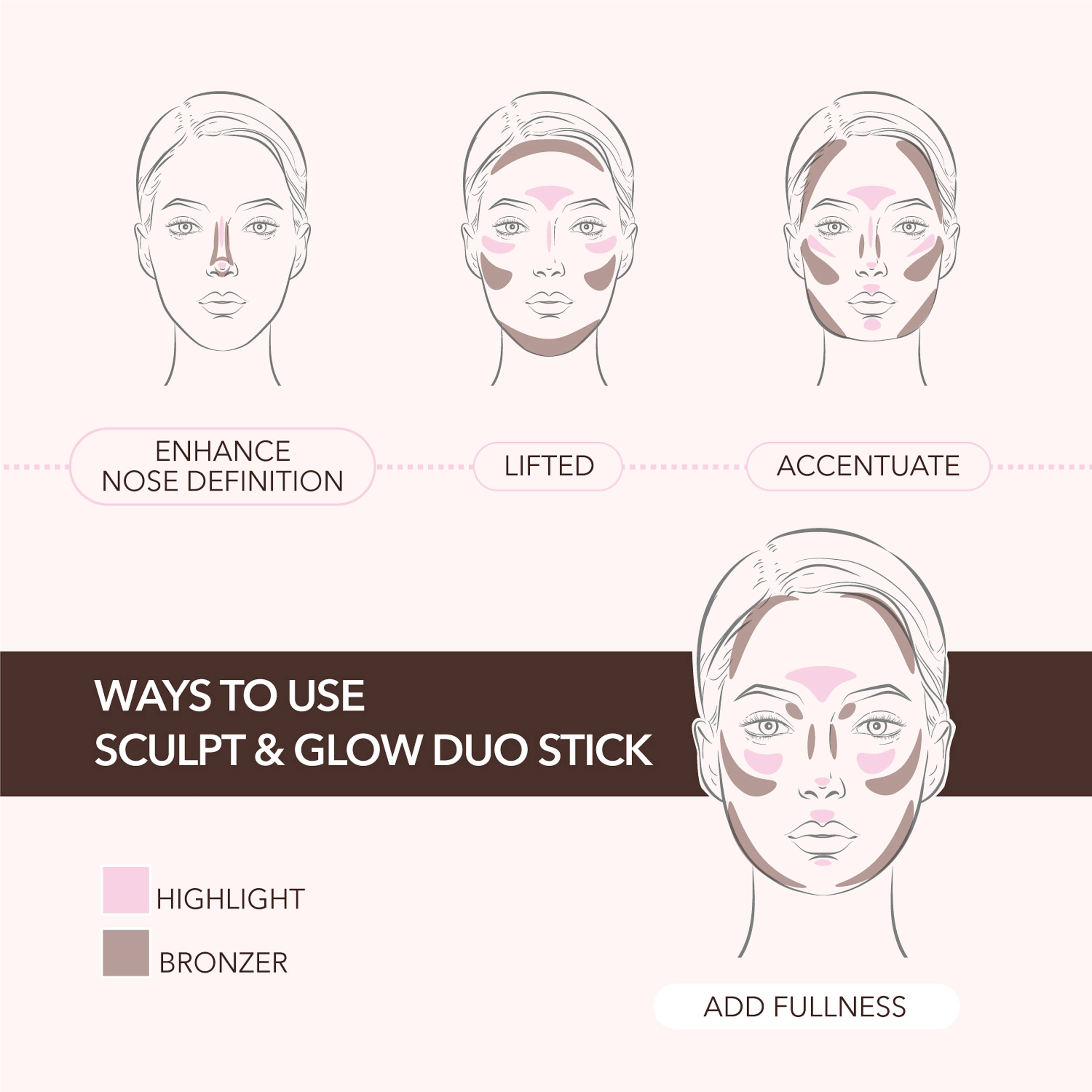 Sculpt & Glow Duo Stick, från MOIRA, i färgen Sumer Lovin. Klicka för att öppna bilden i stort format