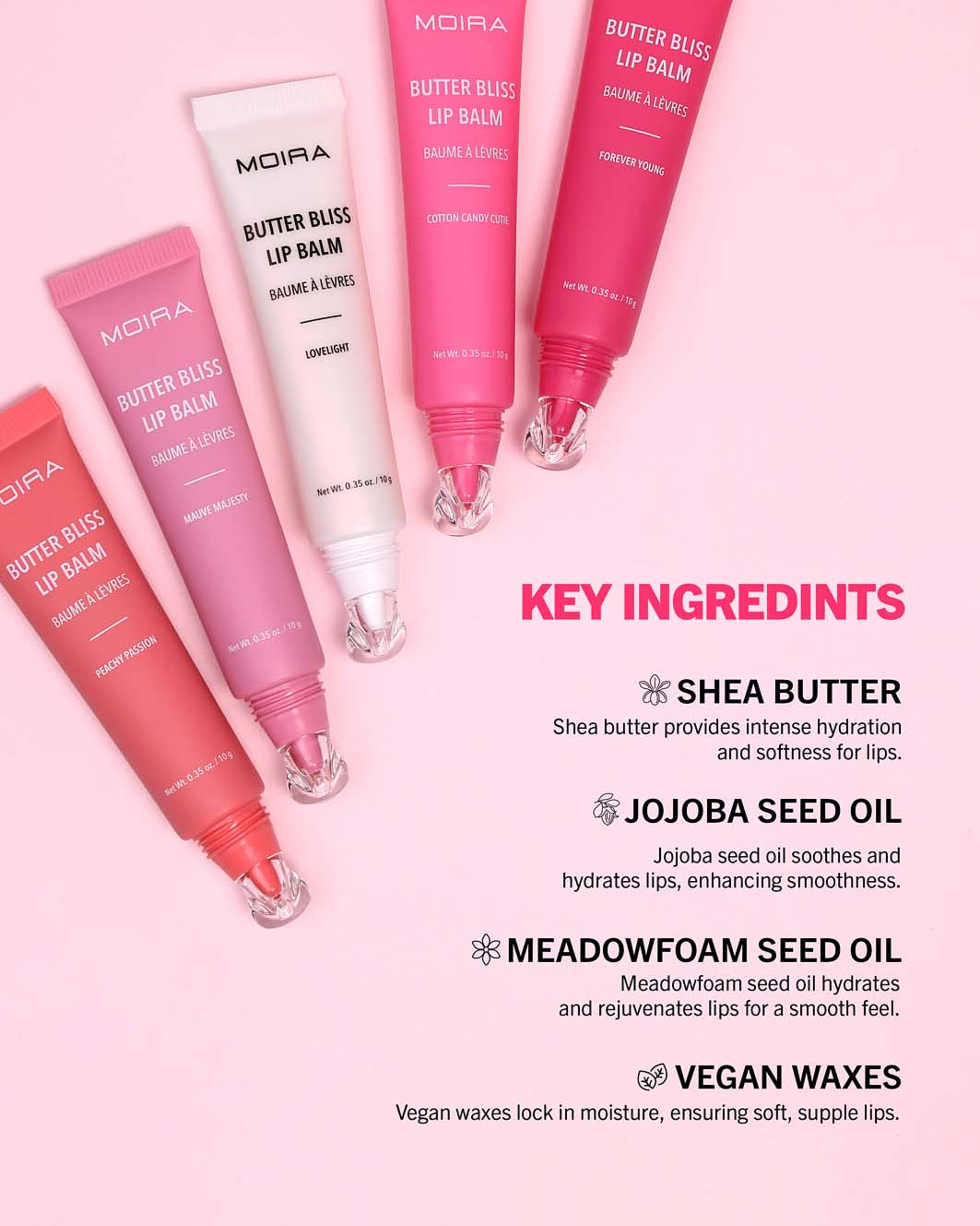 Butter Bliss Lip Balm, från MOIRA, i färgen Mauve Majesty. Klicka för att öppna bilden i stort format