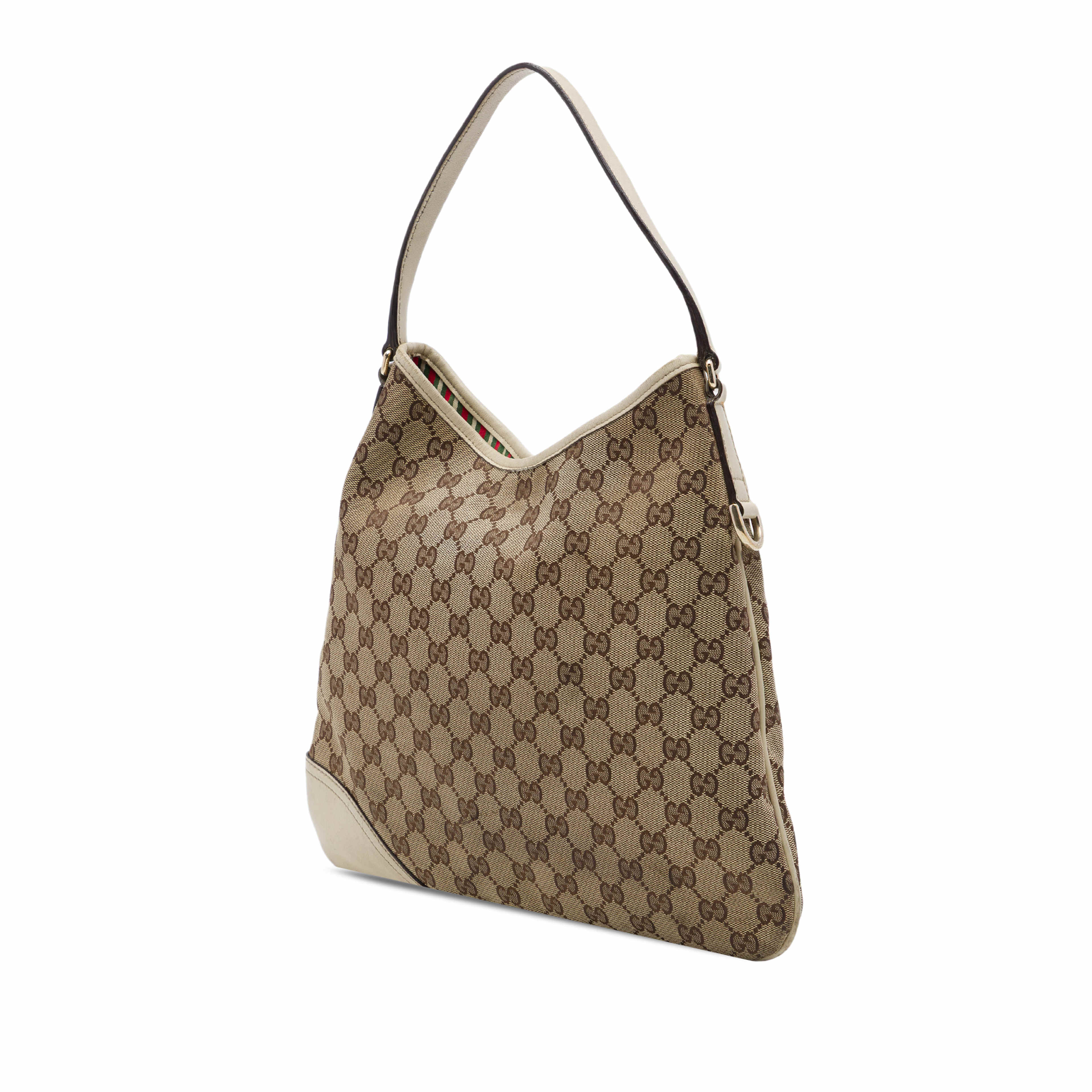 Gucci Gg Canvas New Britt Hobo, från Luxclusif, i färgen beige. Klicka för att öppna bilden i stort format