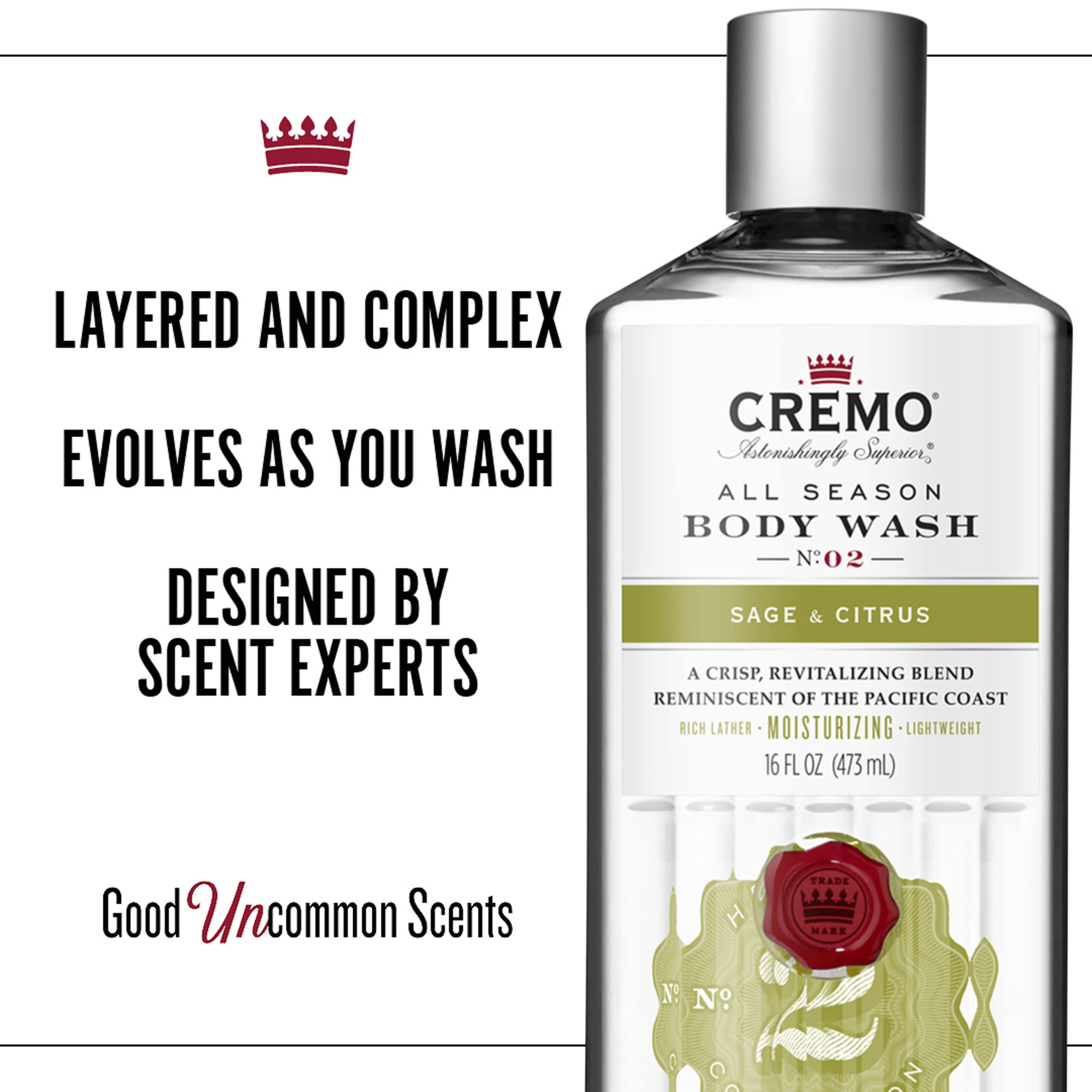 Sage & Citrus Body Wash, från Cremo. Klicka för att öppna bilden i stort format