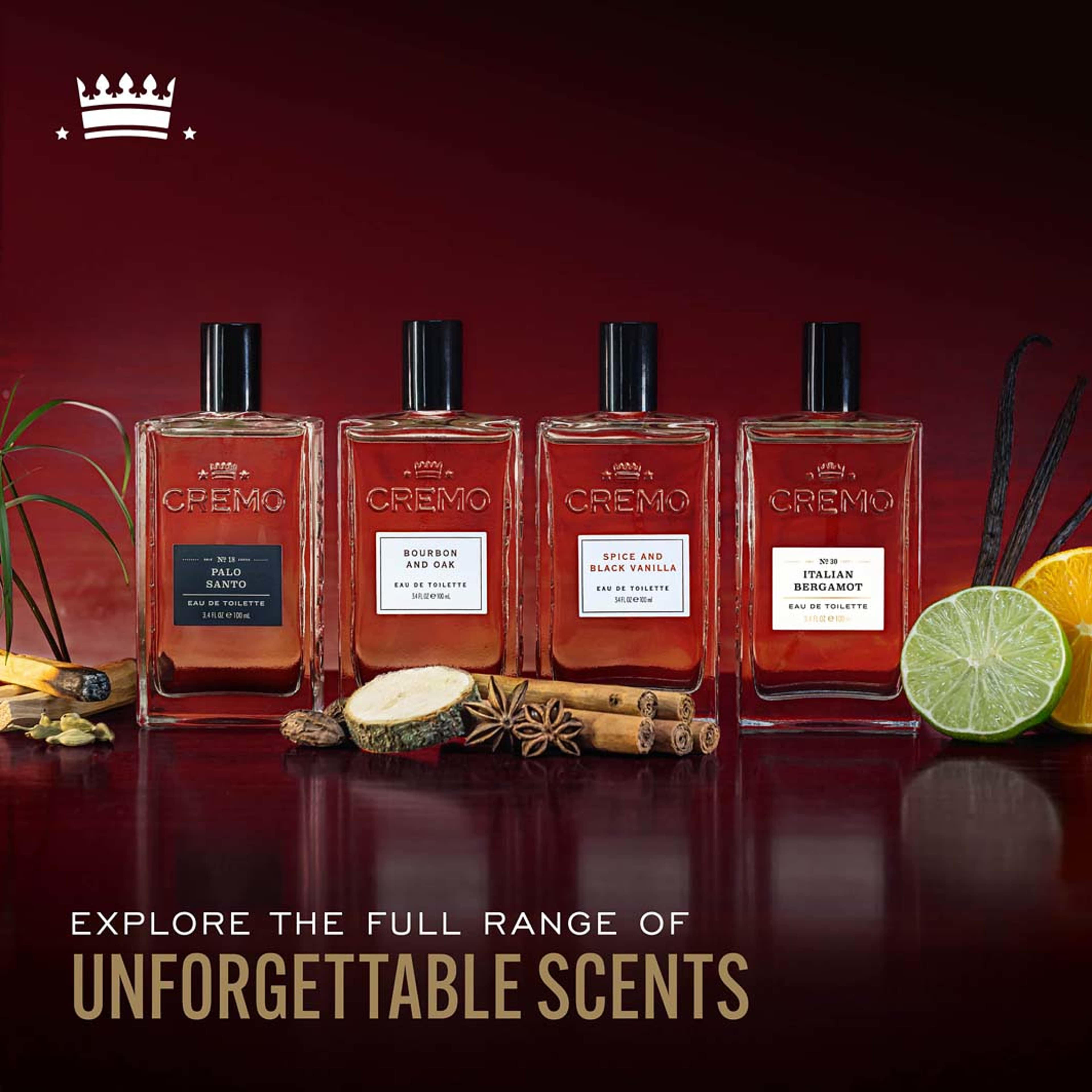 Bourbon & Oak Eau de Toilette, från Cremo. Klicka för att öppna bilden i stort format