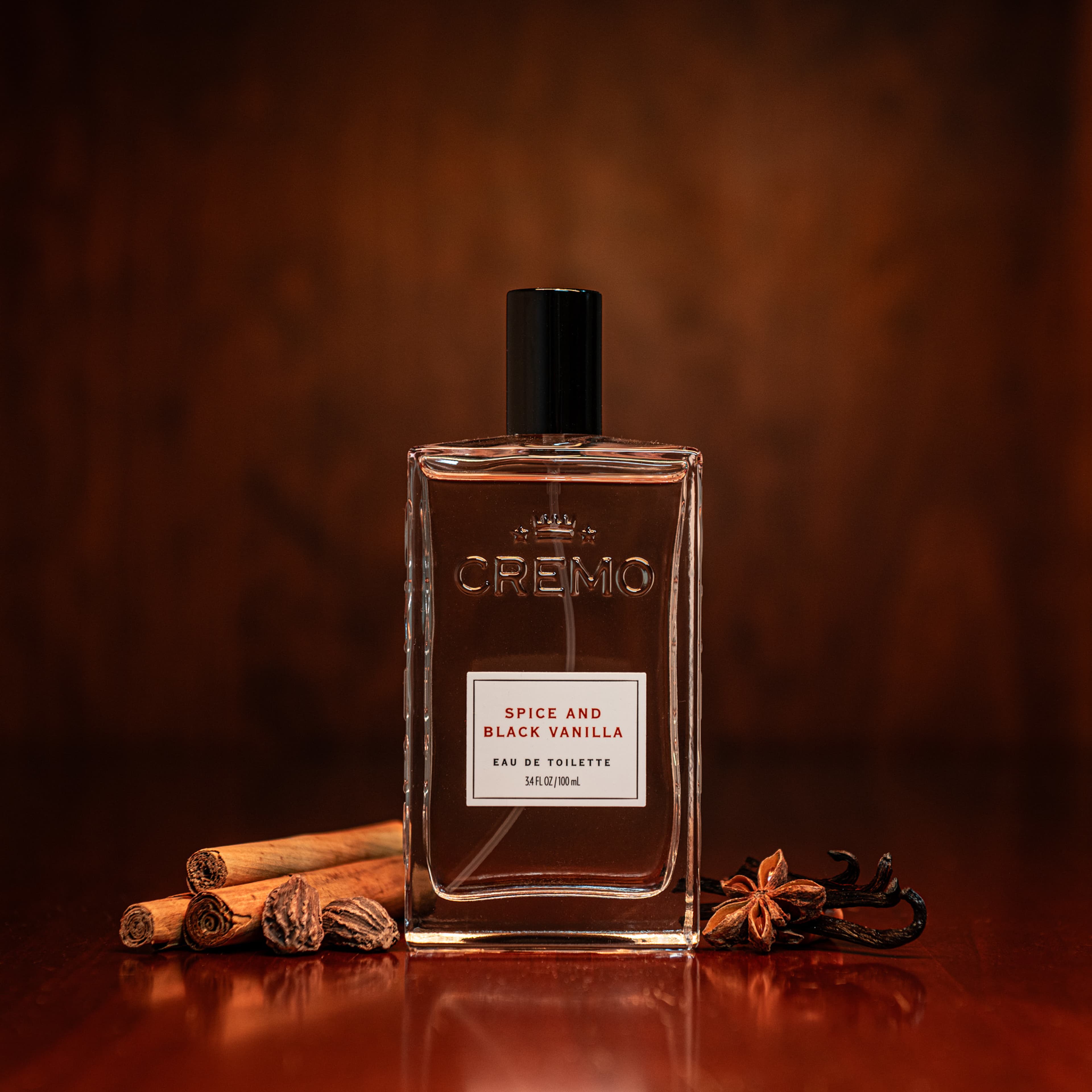 Spice & Black Vanilla Eau de Toilette, från Cremo. Klicka för att öppna bilden i stort format