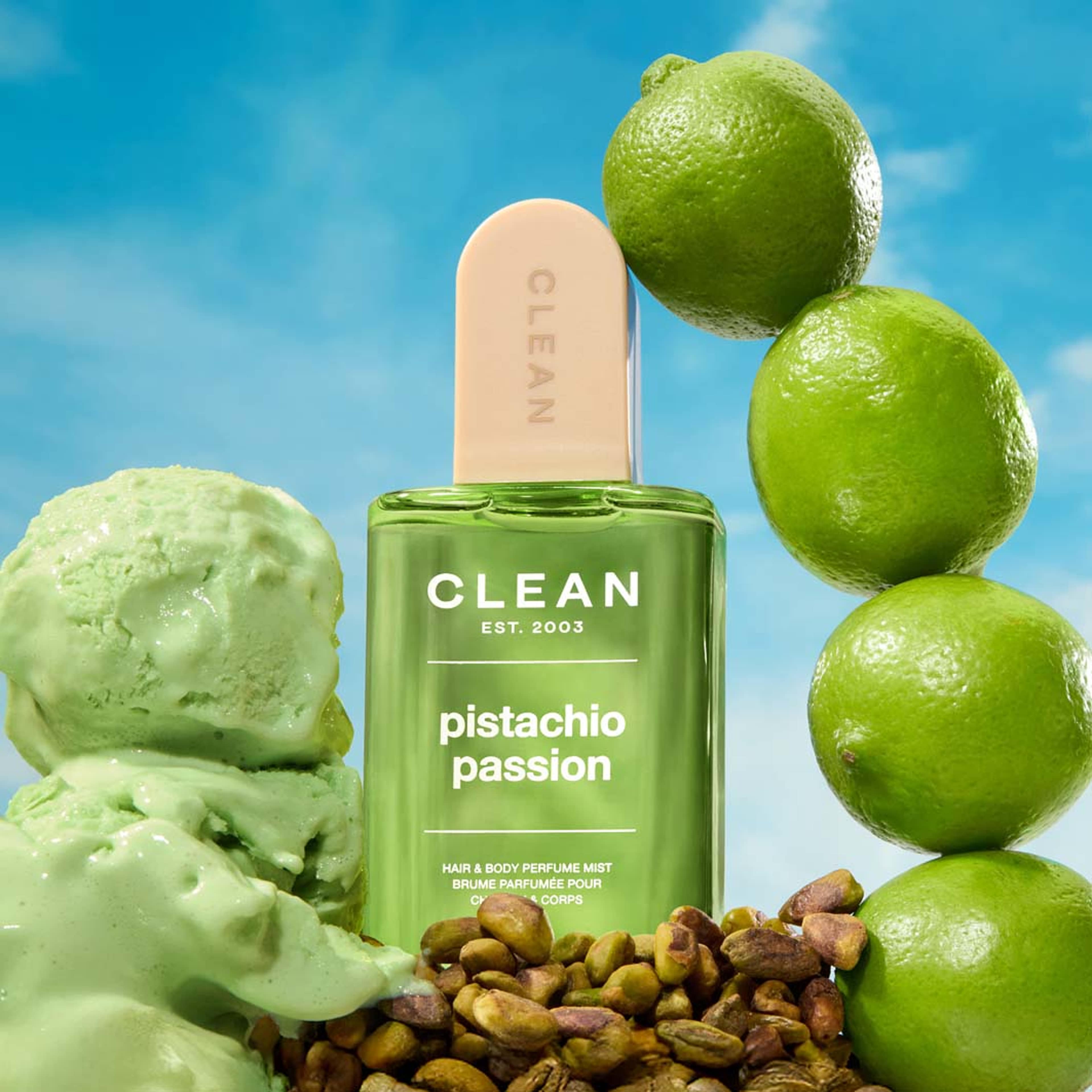 Pistachio Passion Hair & Body Perfume Mist, från Clean. Klicka för att öppna bilden i stort format