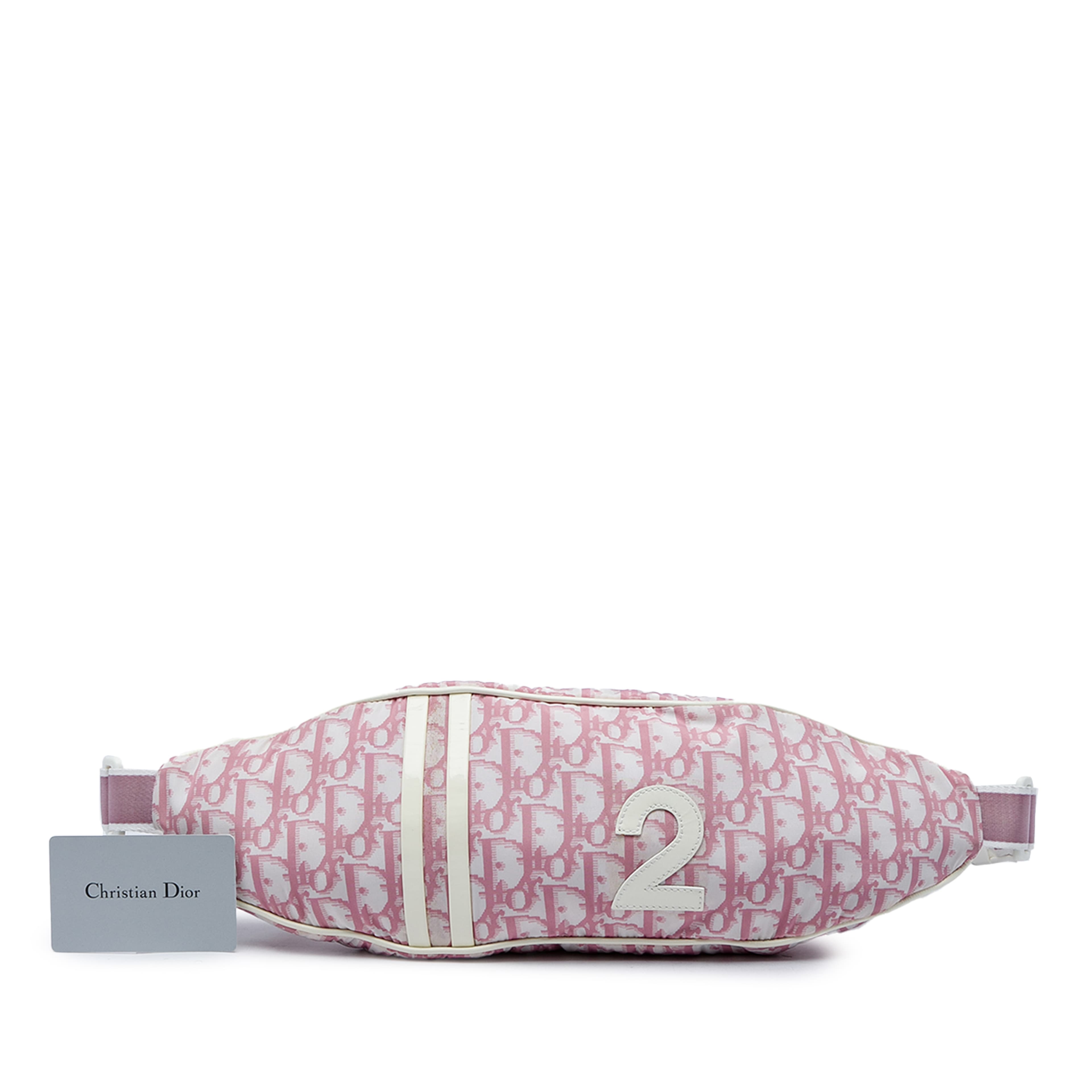 Dior Diorissimo Trotter Nylon No 2 Belt Bag, från Luxclusif, i färgen rosa. Klicka för att öppna bilden i stort format