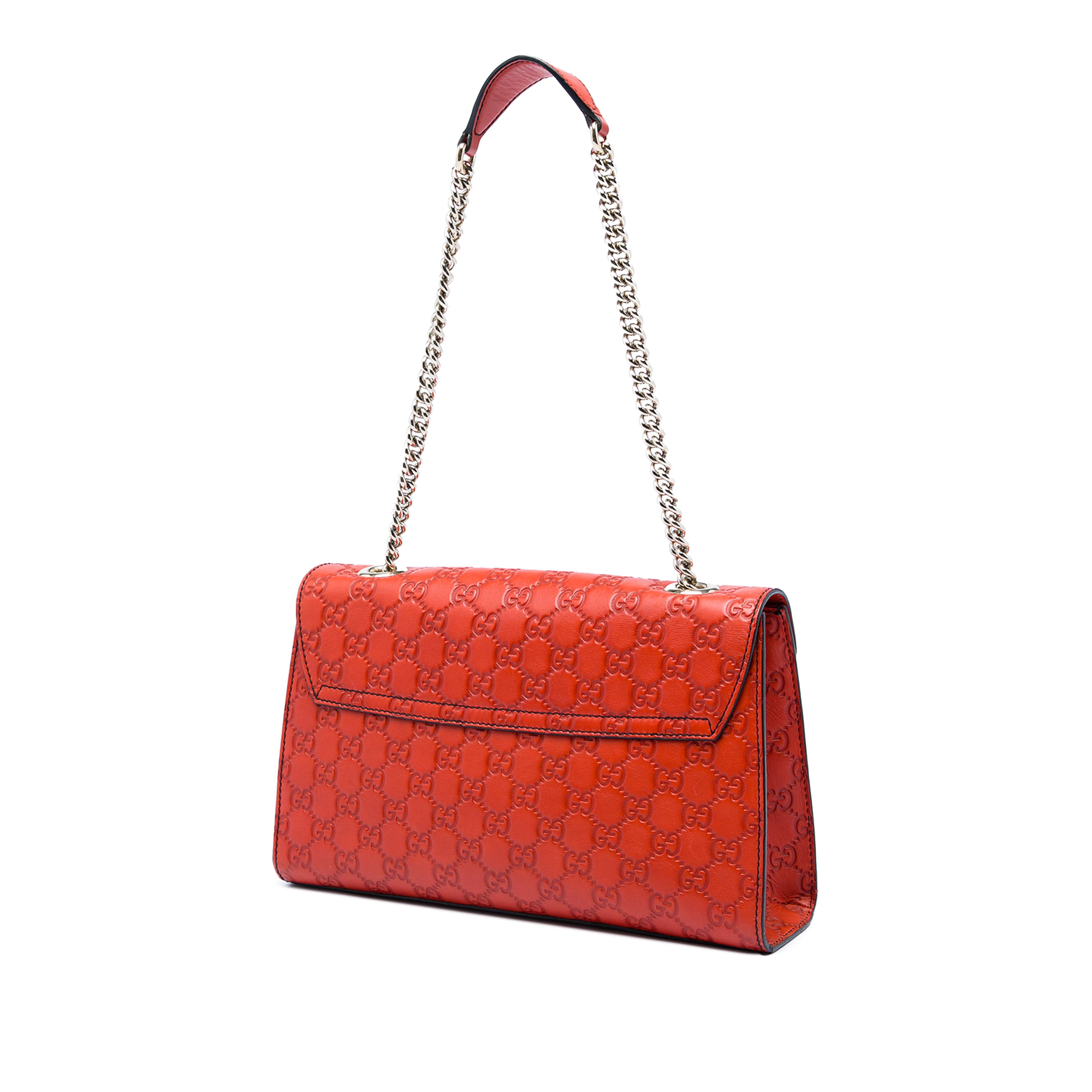 Gucci Medium Guccissima Emily Shoulder Bag, från Luxclusif, i färgen orange. Klicka för att öppna bilden i stort format
