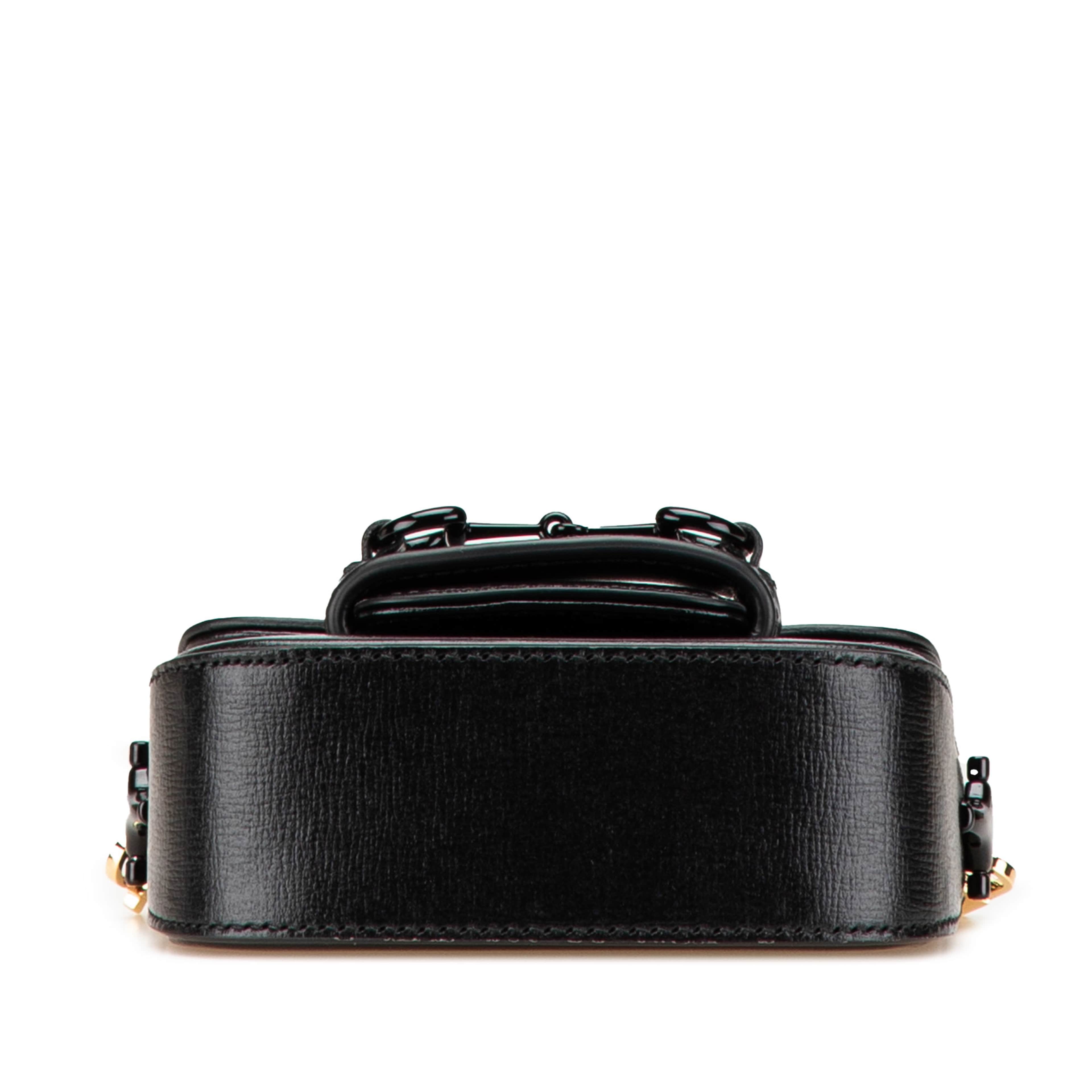 Gucci Mini Web Leather 1955 Horsebit Satchel