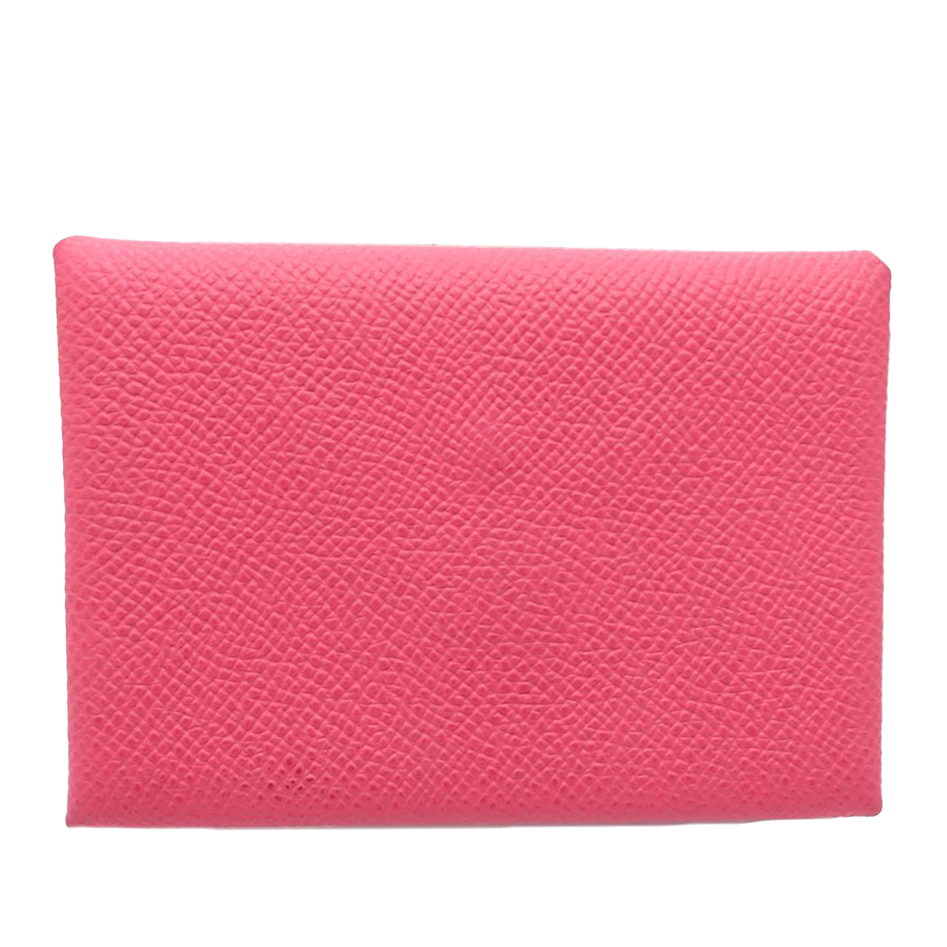 Hermès Epsom Calvi Duo Card Holder, från Luxclusif, i färgen rosa. Klicka för att öppna bilden i stort format