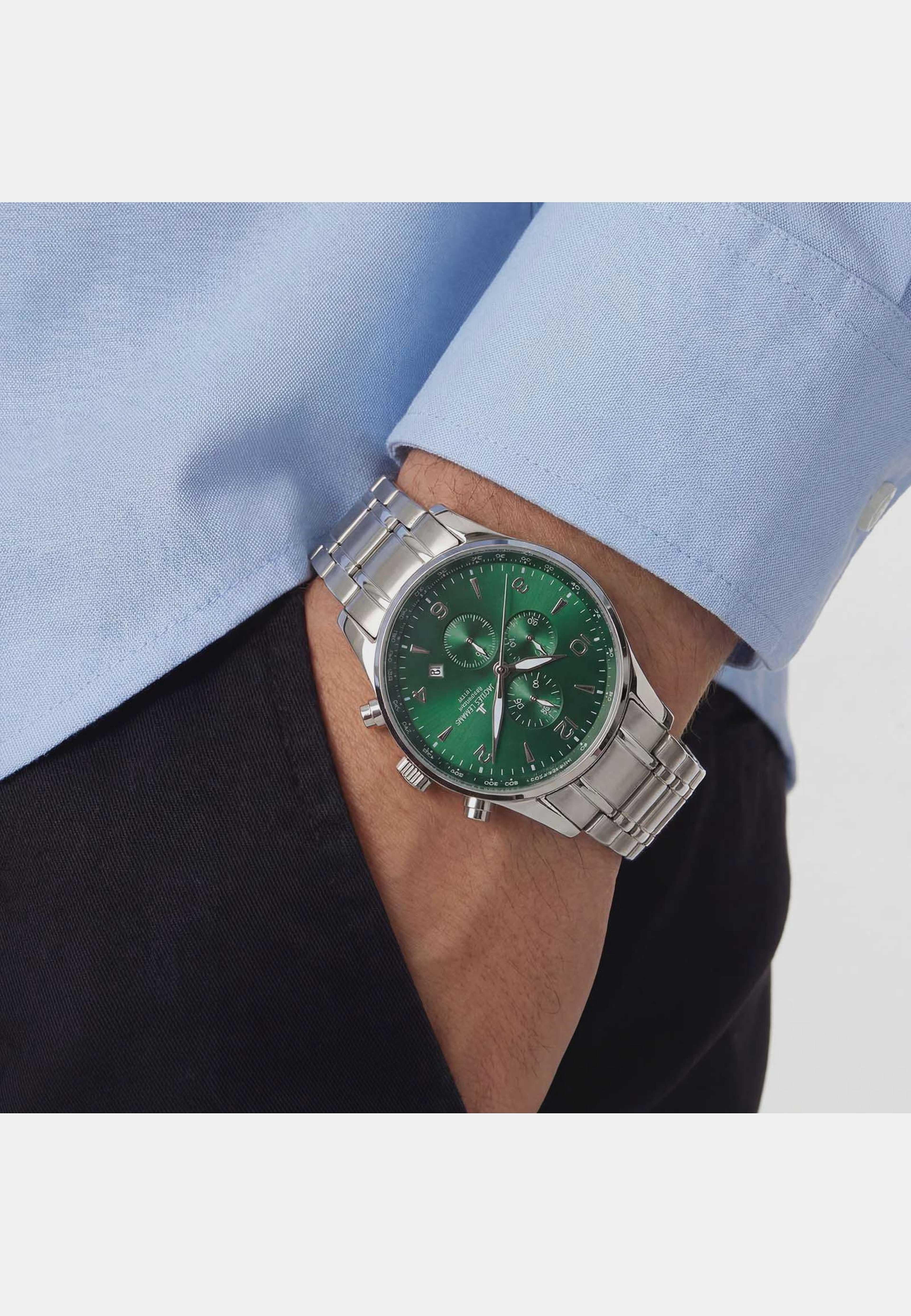Jacques Lemans London Herr, Stl/grn 44 Mm - 1-1844zn, från Jacques Lemans, i färgen green. Klicka för att öppna bilden i stort format