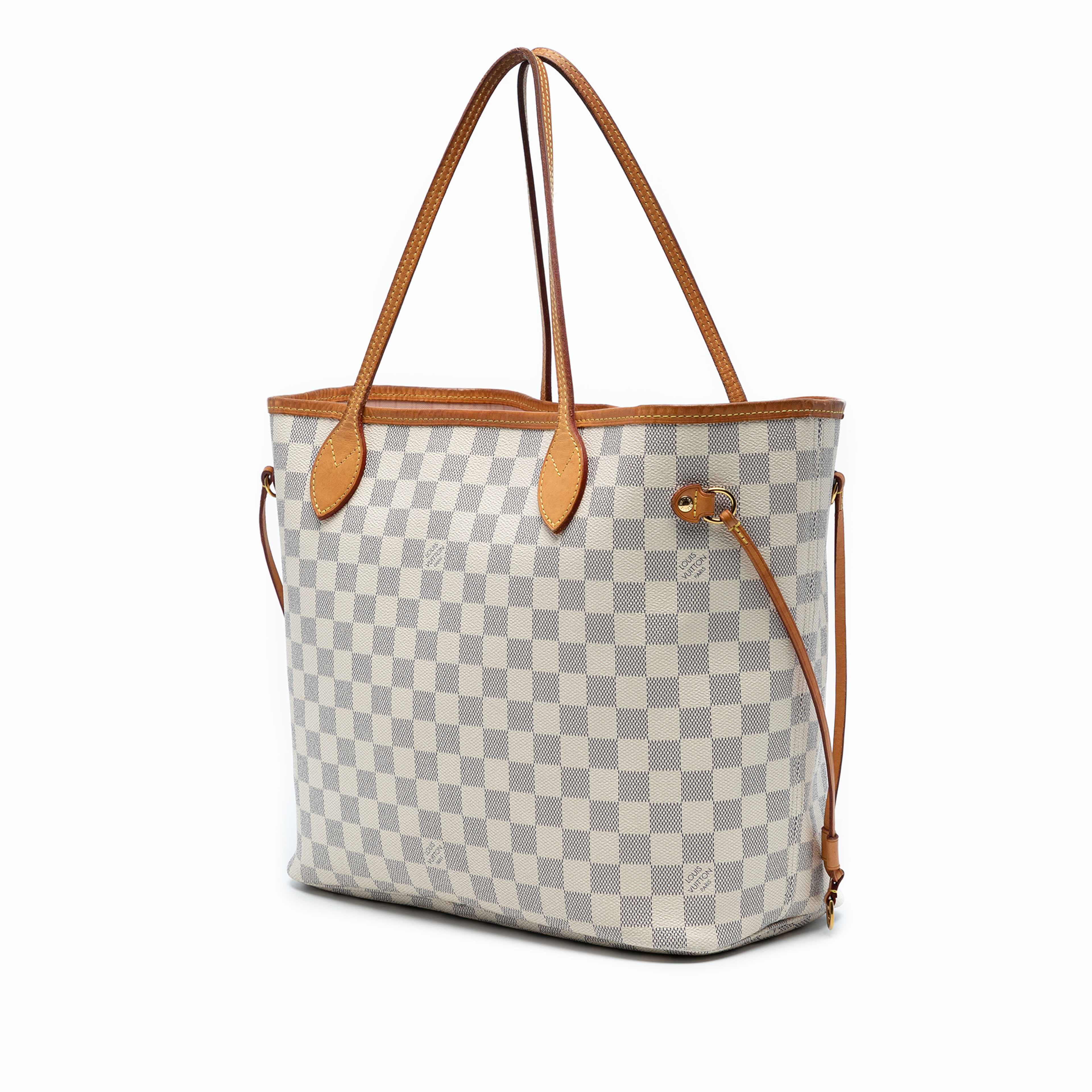 Louis Vuitton Damier Azur Neverfull Mm, från Luxclusif, i färgen white. Klicka för att öppna bilden i stort format