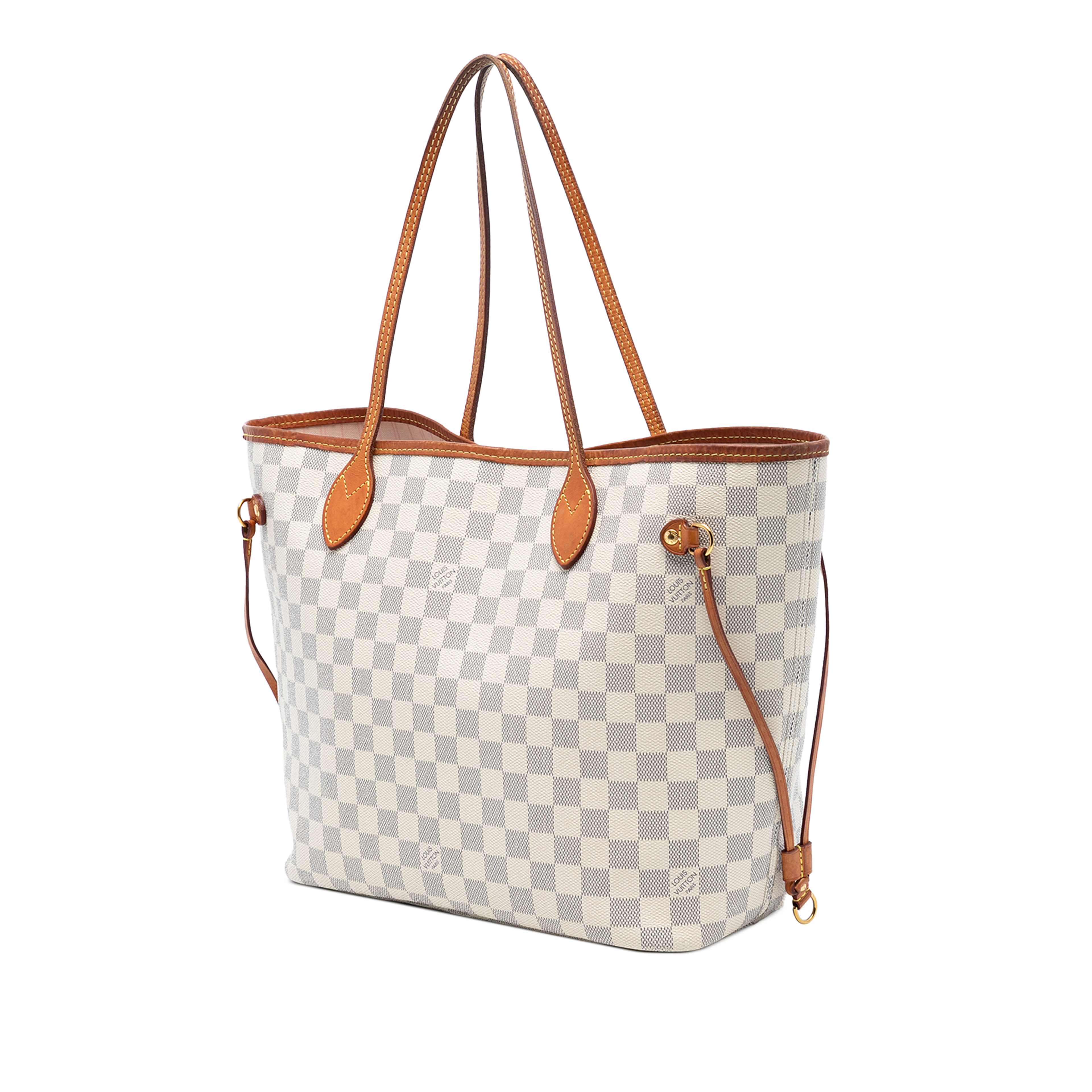 Louis Vuitton Damier Azur Neverfull Mm, från Luxclusif, i färgen white. Klicka för att öppna bilden i stort format
