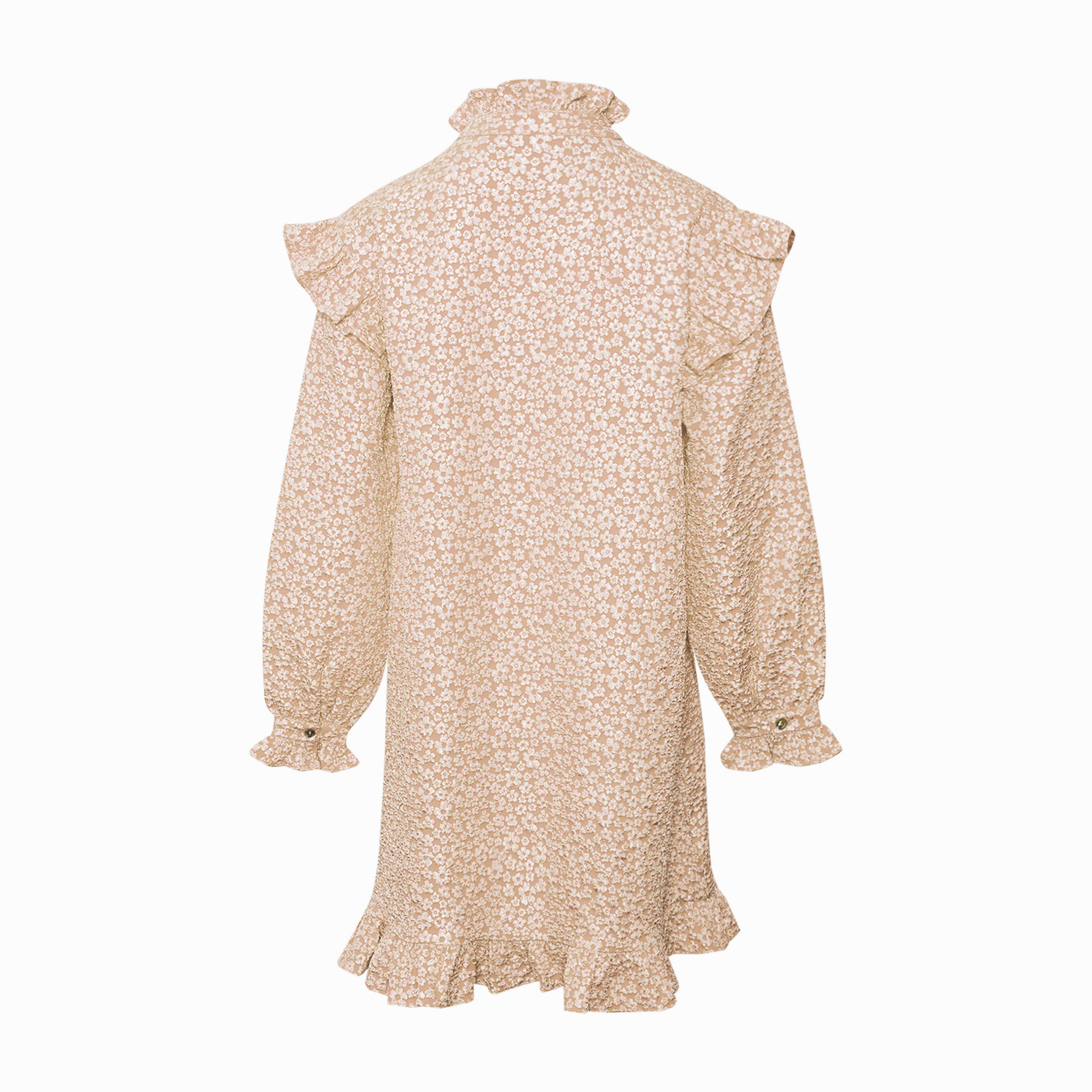Reno Ruby Ruffle Dress - Oyster