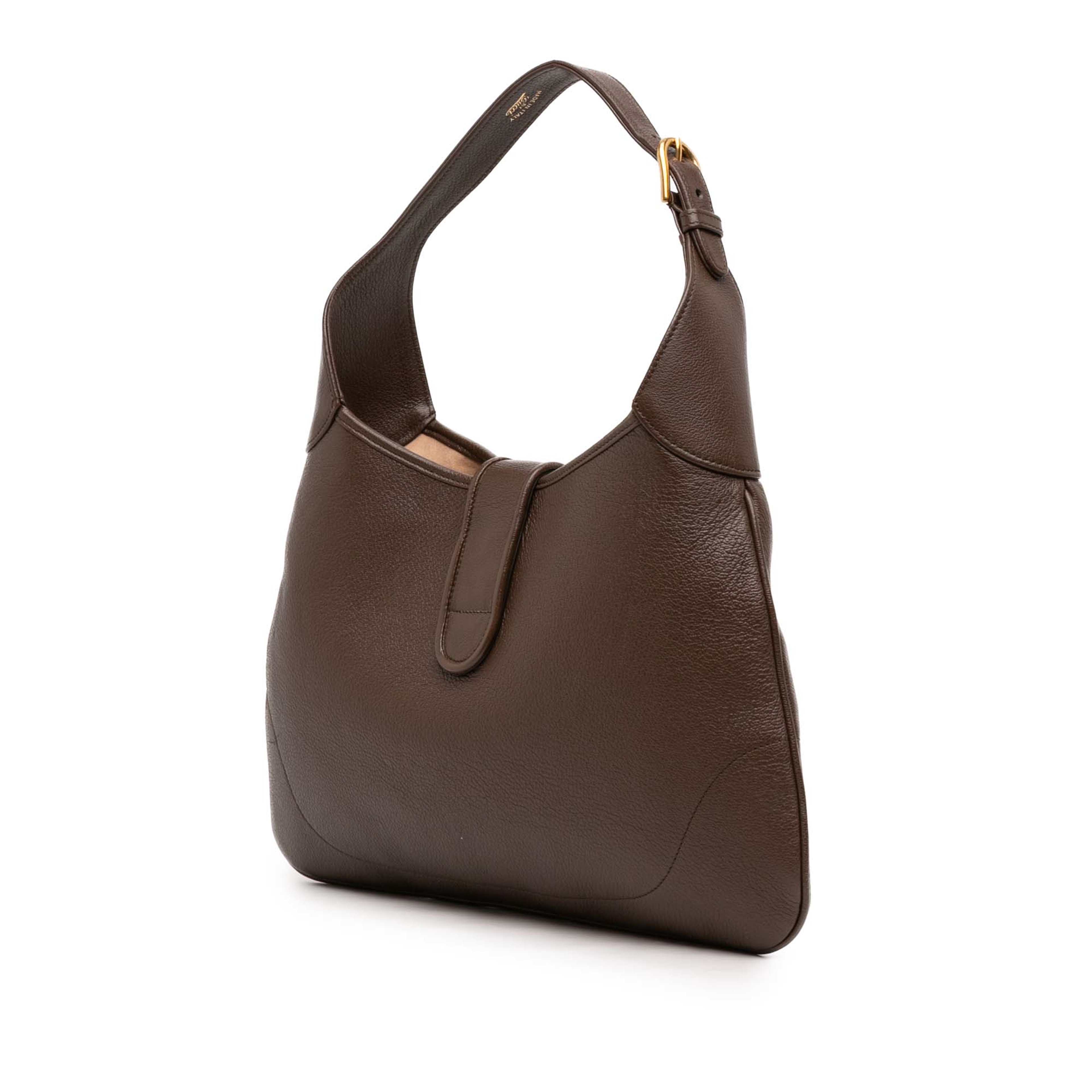 Gucci Medium Leather Aphrodite Crossbody, från Luxclusif, i färgen brun. Klicka för att öppna bilden i stort format