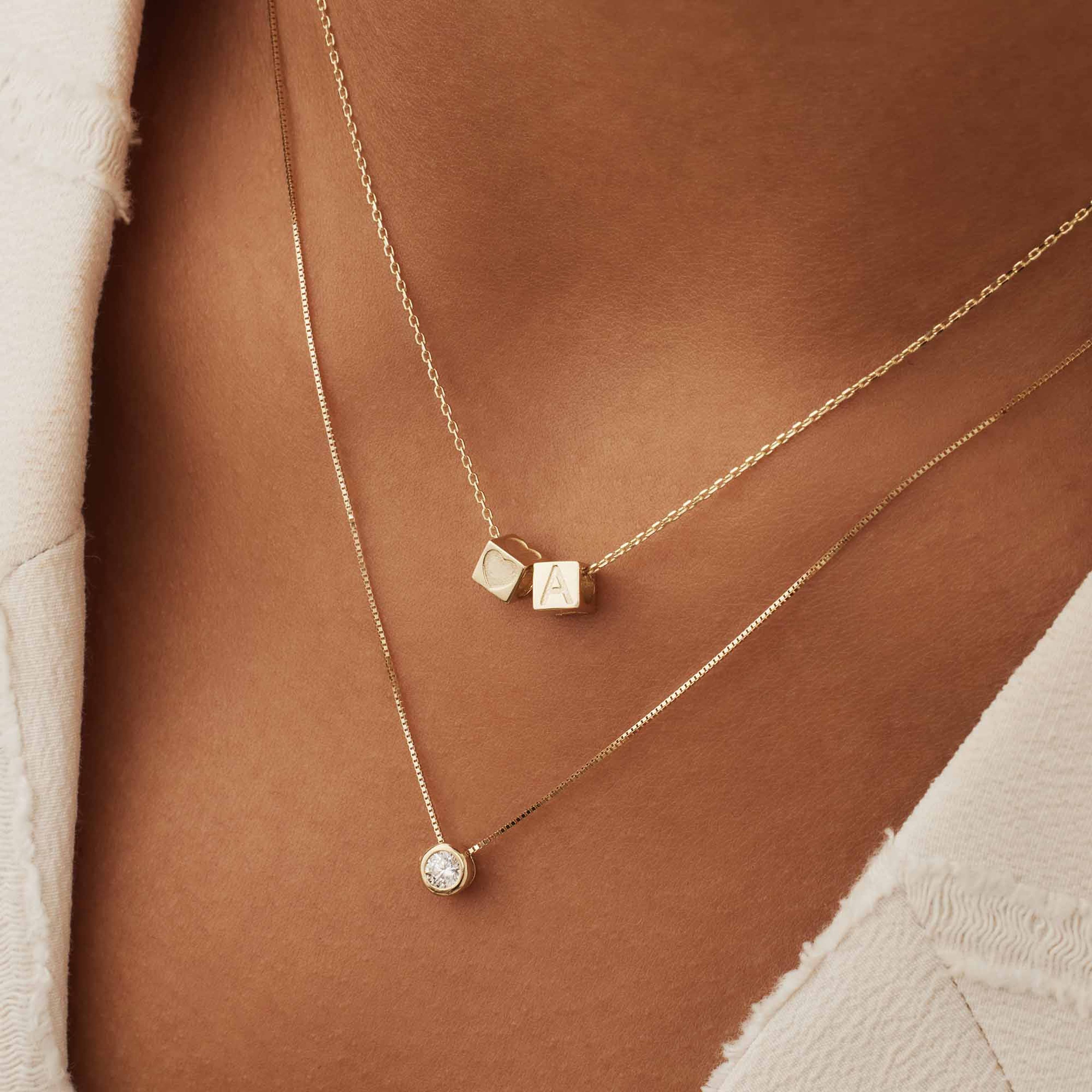 Le Carré 14 Karat Guld Berlock