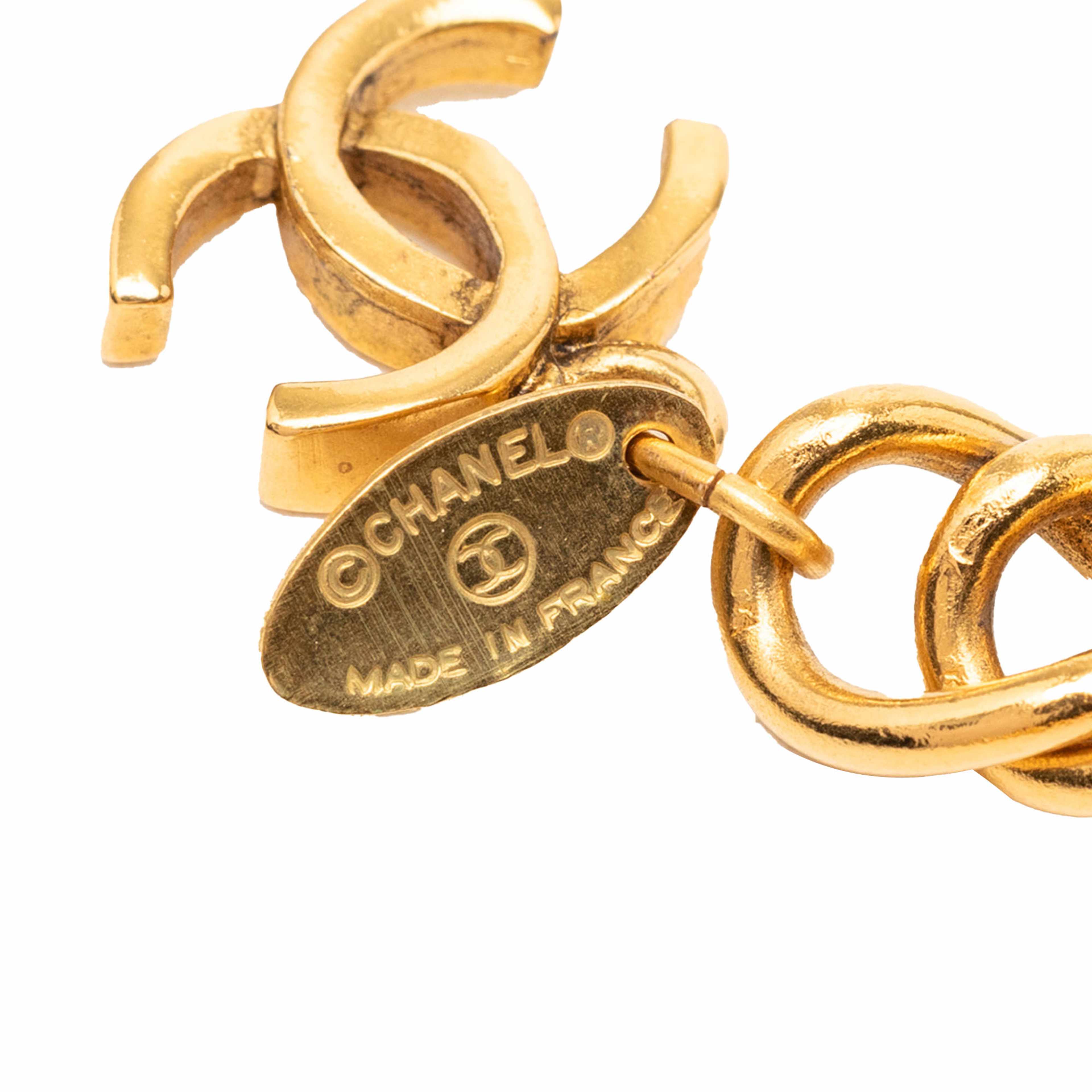 Chanel Cc Gold Plated Double Sun Chain Link Belt, från Luxclusif, i färgen gold. Klicka för att öppna bilden i stort format