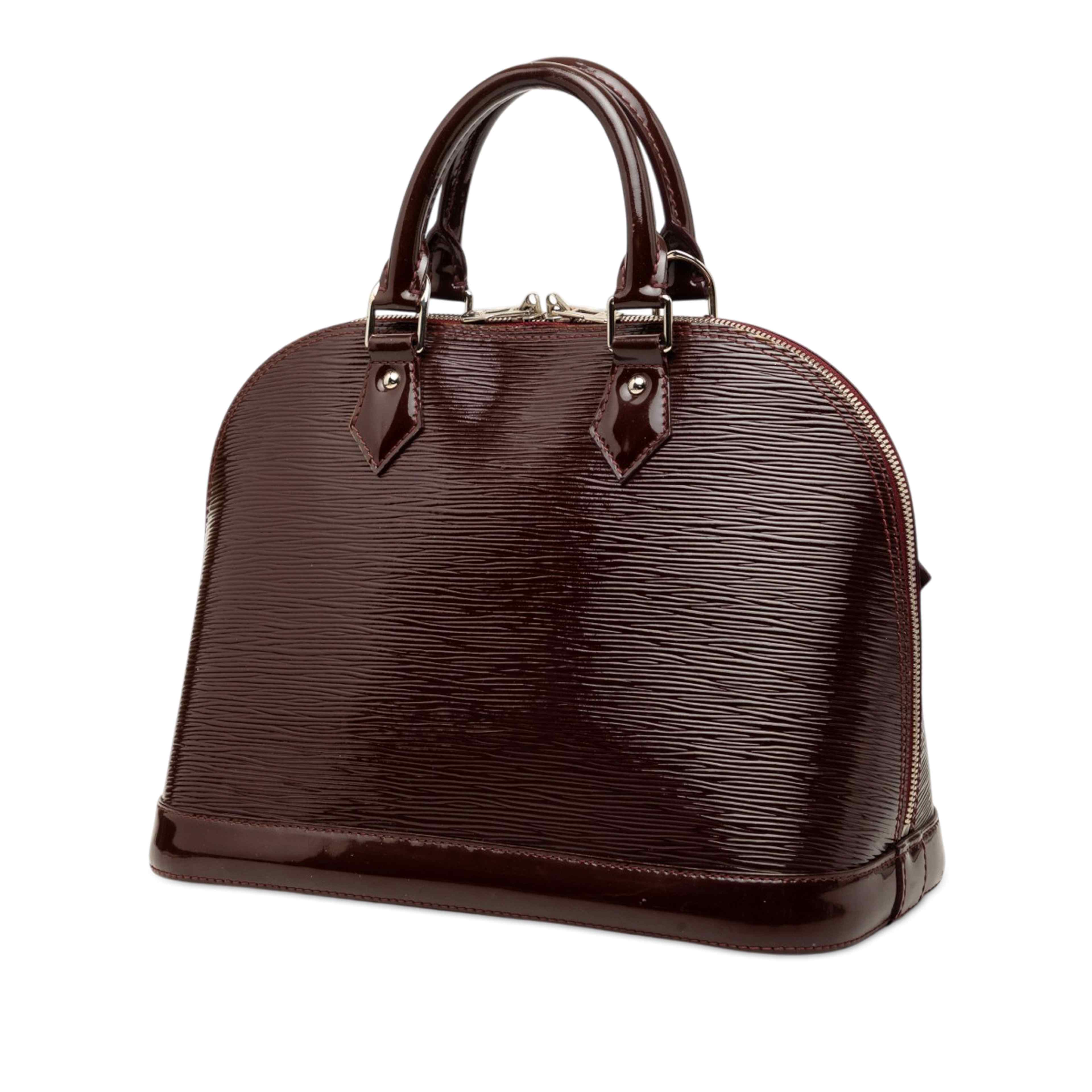 Louis Vuitton Monogram Vernis Alma Pm, från Luxclusif, i färgen purpur. Klicka för att öppna bilden i stort format