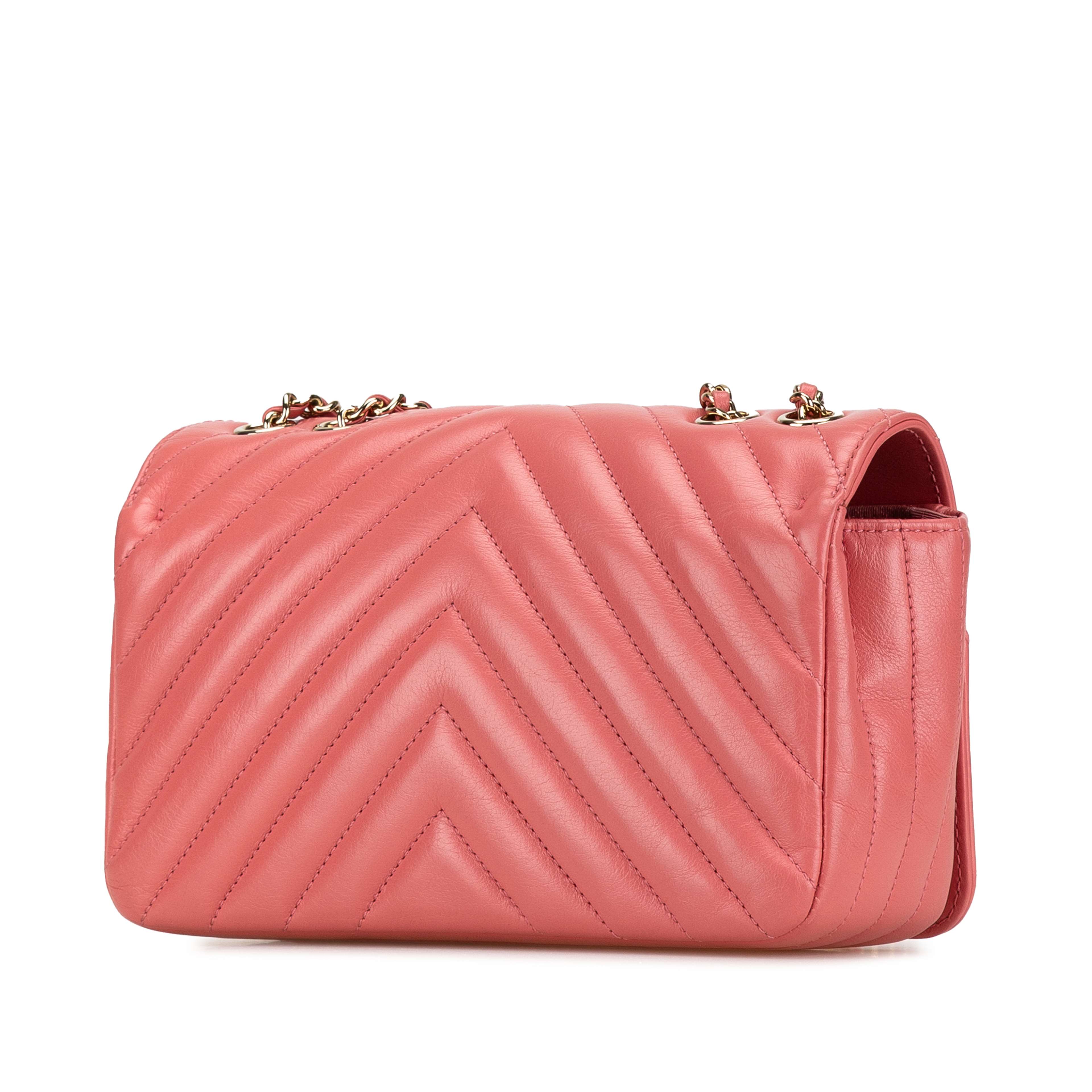 Chanel Mini Chevron Calfskin Statement Flap