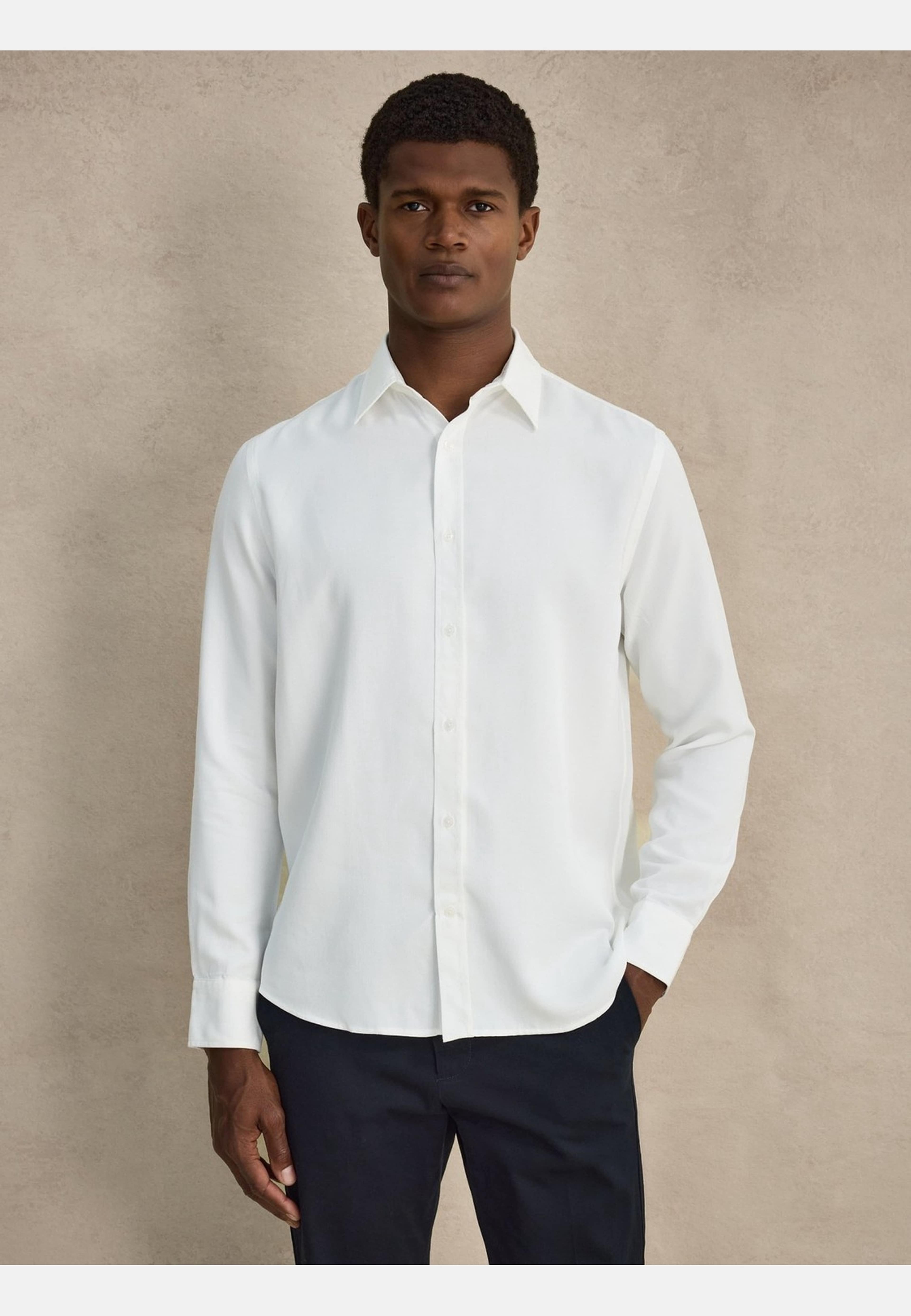 Casual Lyocell Shirt (scott), från John Henric, i färgen white. Klicka för att öppna bilden i stort format