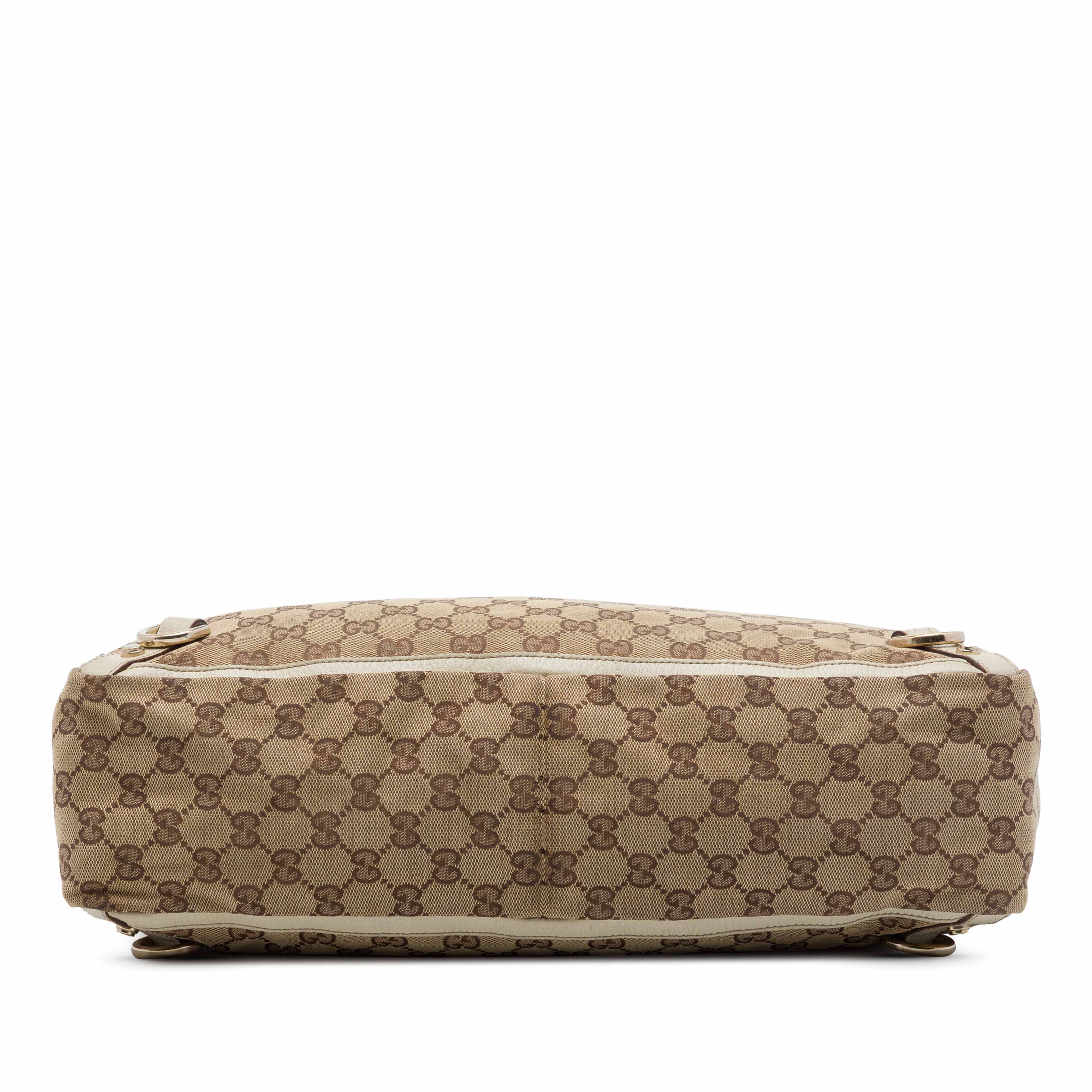 Gucci Gg Canvas Abbey D Ring Tote, från Luxclusif, i färgen beige. Klicka för att öppna bilden i stort format