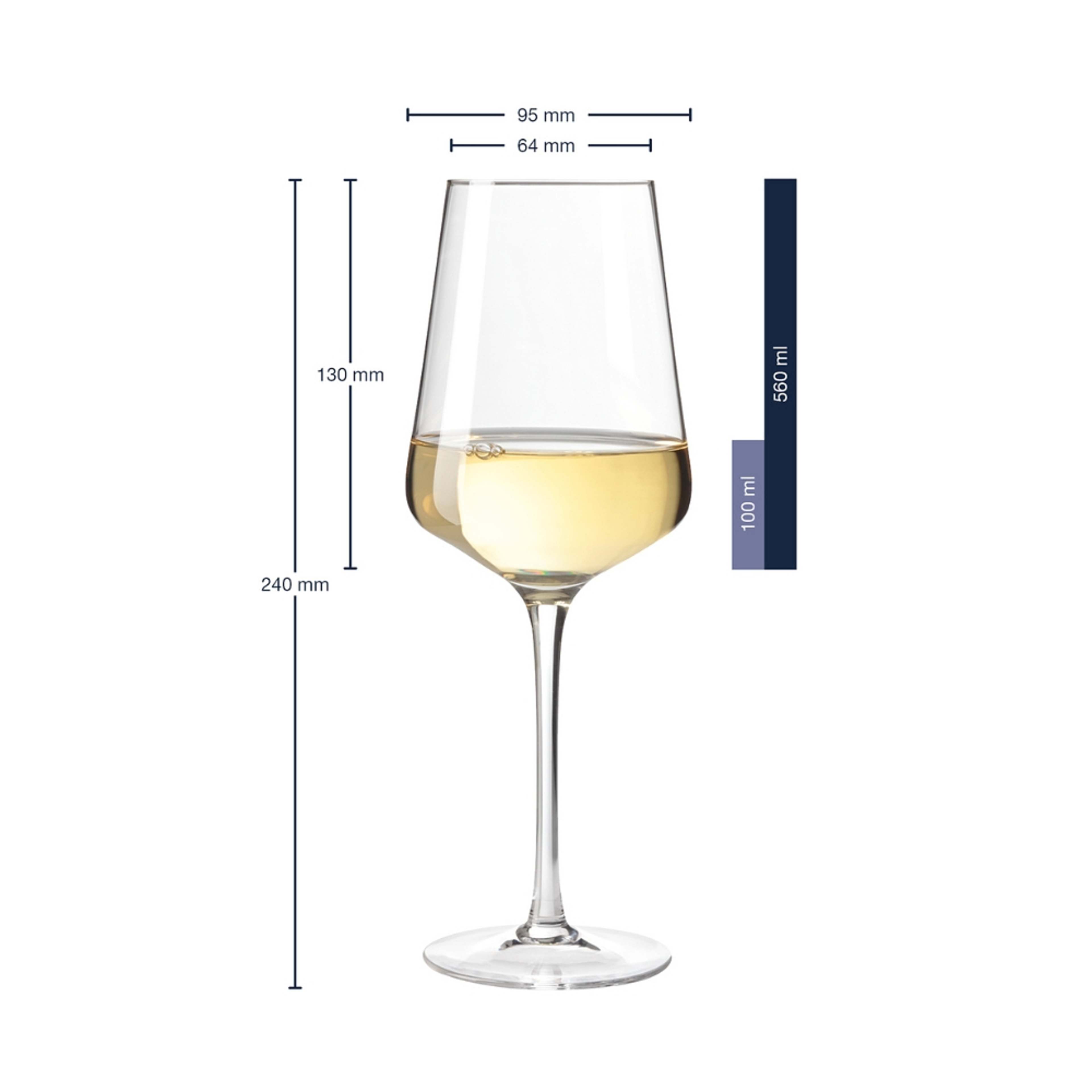 Vitvinsglas 560ml Puccini 6-pack