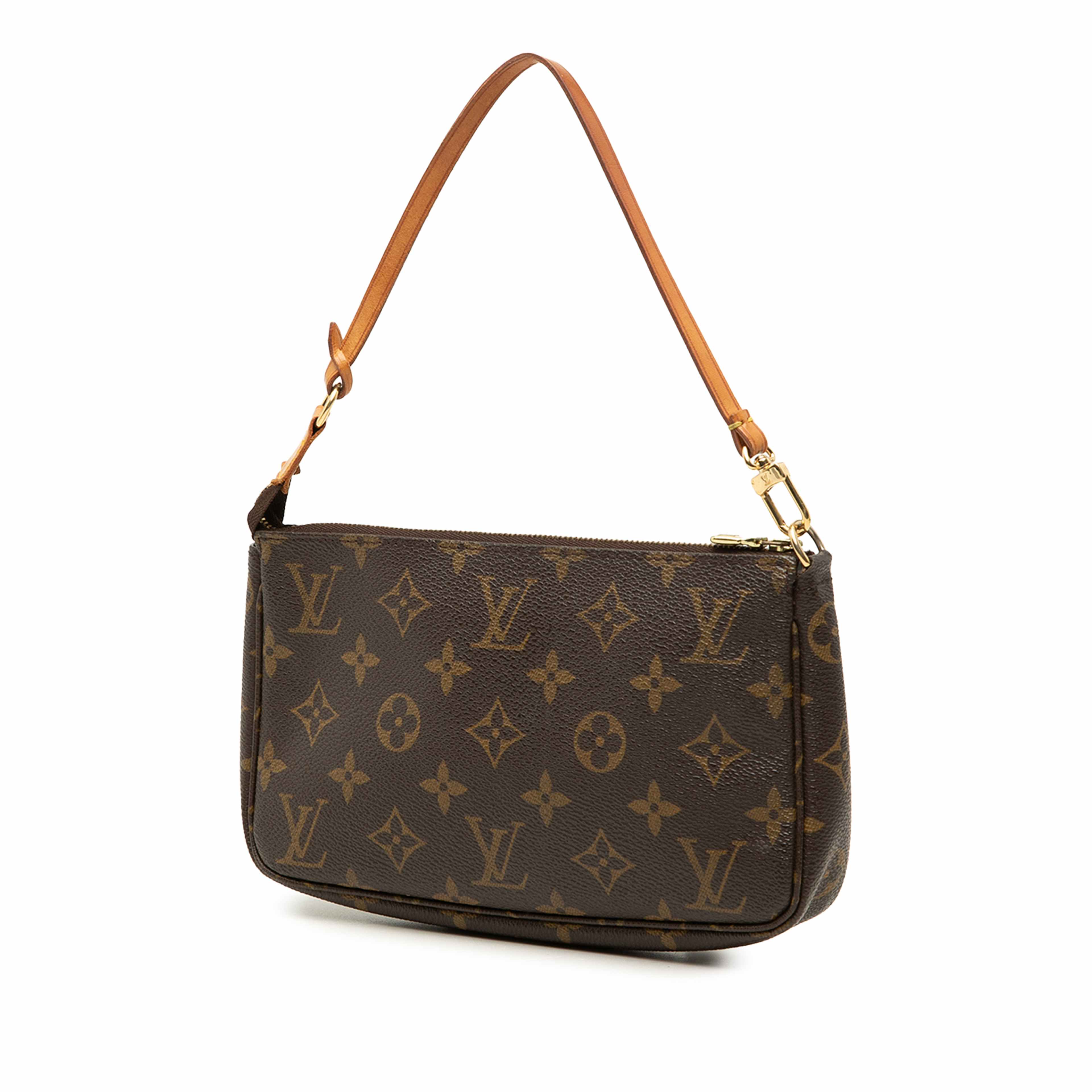 Louis Vuitton Monogram Pochette Accessoires, från Luxclusif, i färgen brun. Klicka för att öppna bilden i stort format